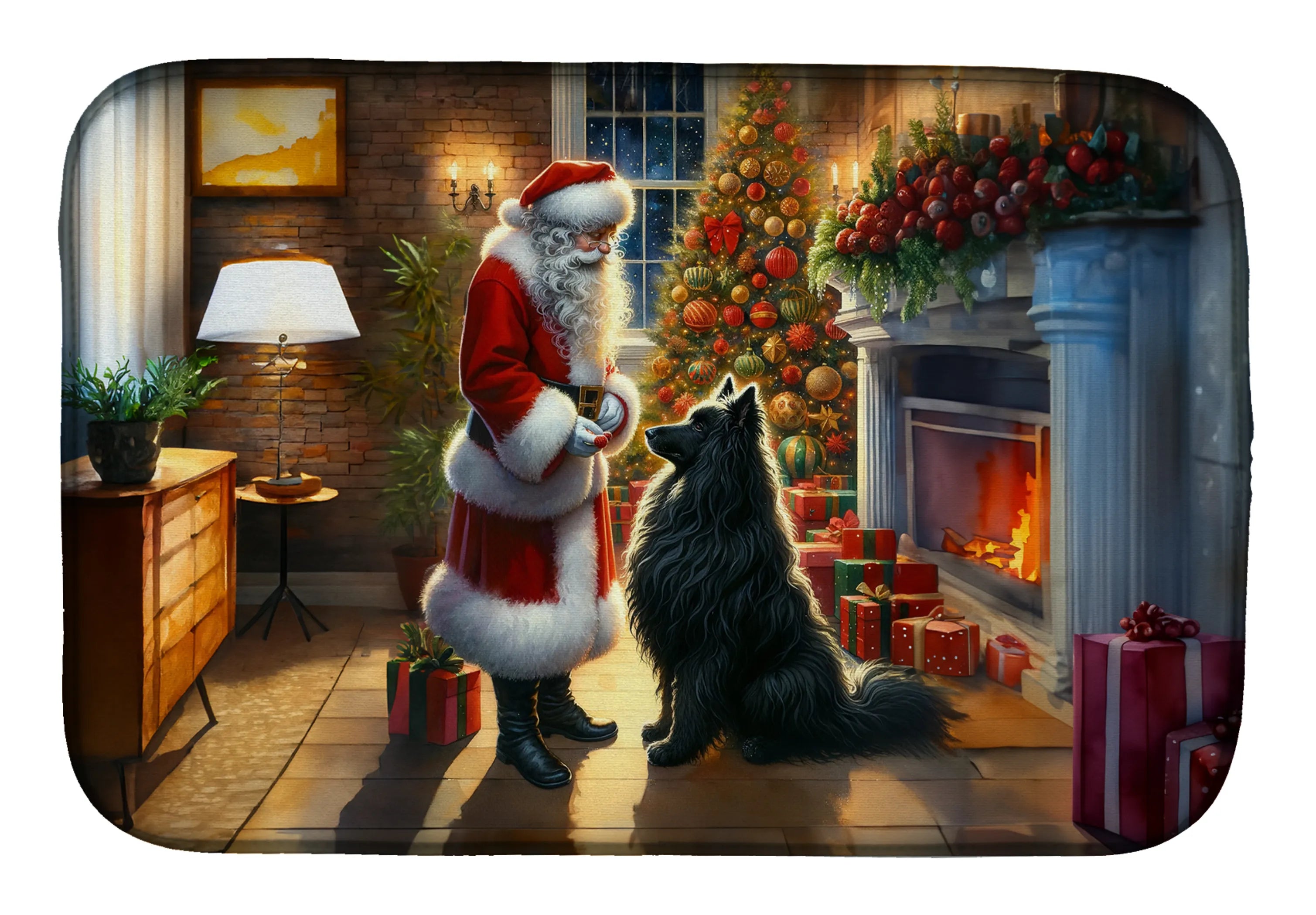 Moments with Santa Dish Drying Mat - Size: 14  X 21" | Pack Of: 1 | Collection name: Moments with santa