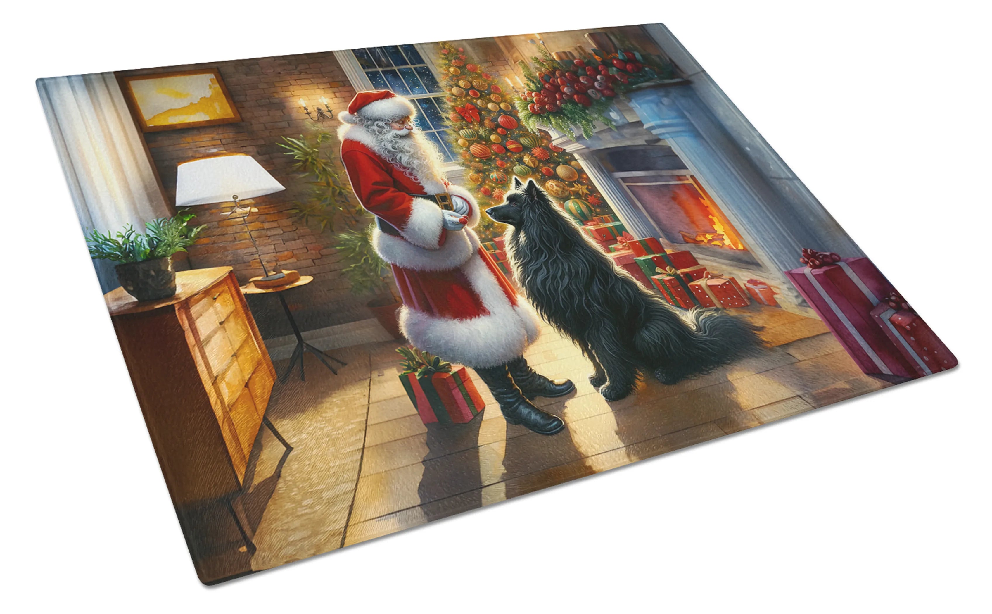 Moments with Santa Glass Cutting Board - Size: LARGE | Pack Of: 1 | Collection name: Moments with santa