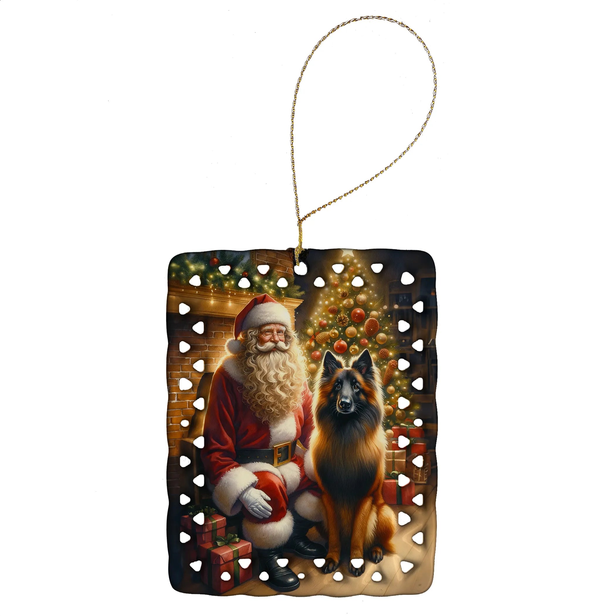 Moments with Santa Porcelain Ornament