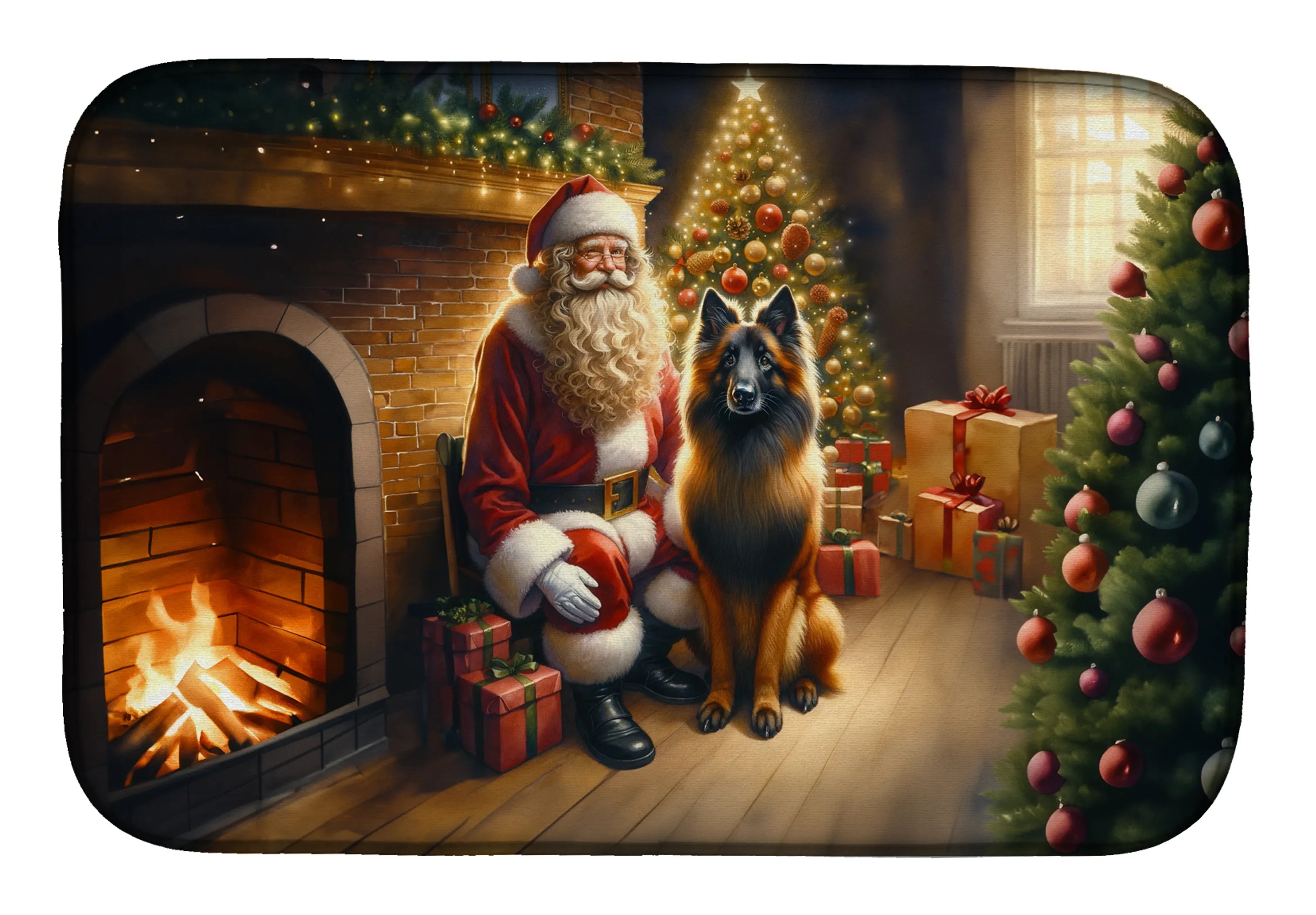 Moments with Santa Dish Drying Mat - Size: 14  X 21" | Pack Of: 1 | Collection name: Moments with santa