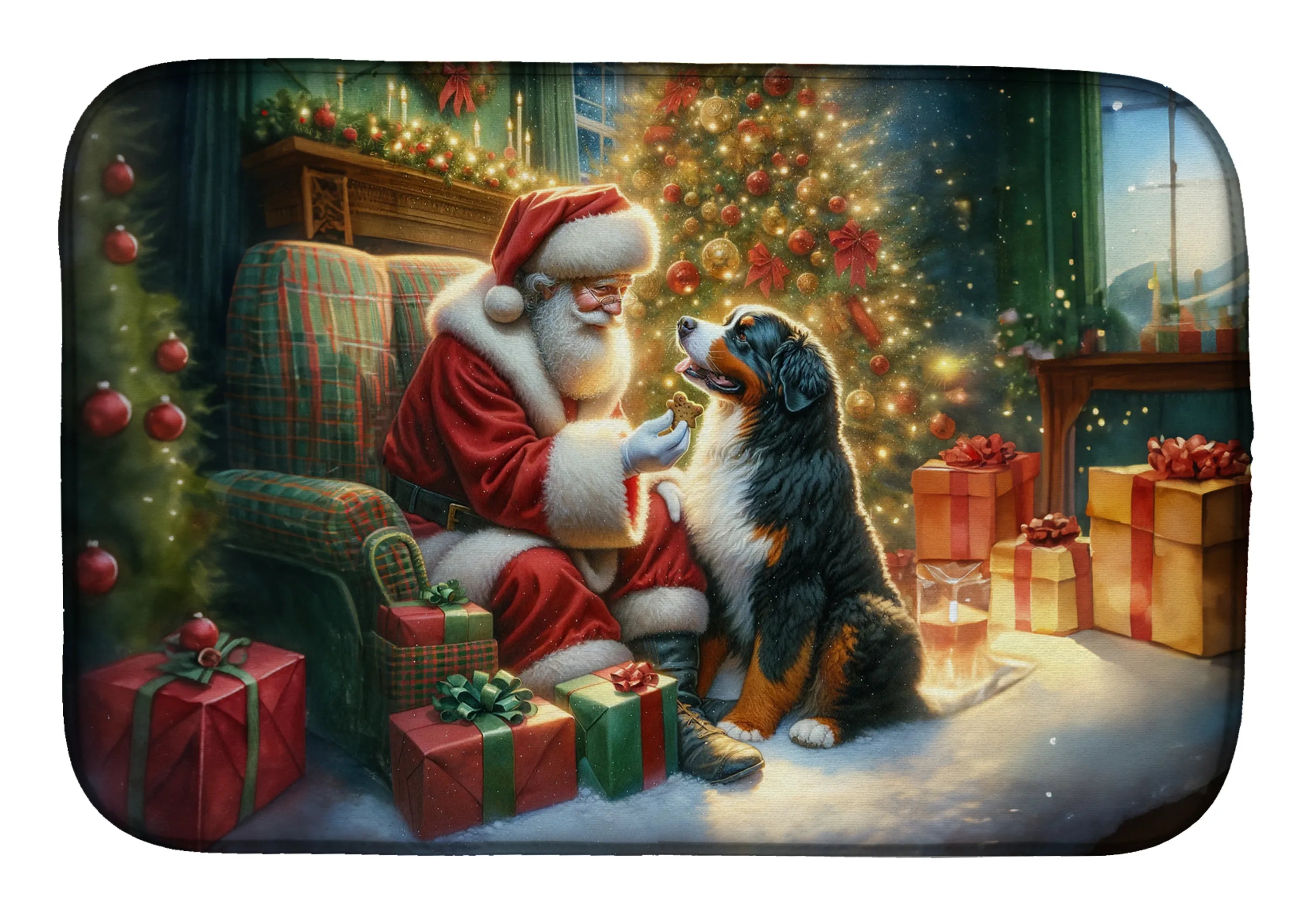 Moments with Santa Dish Drying Mat - Size: 14  X 21" | Pack Of: 1 | Collection name: Moments with santa