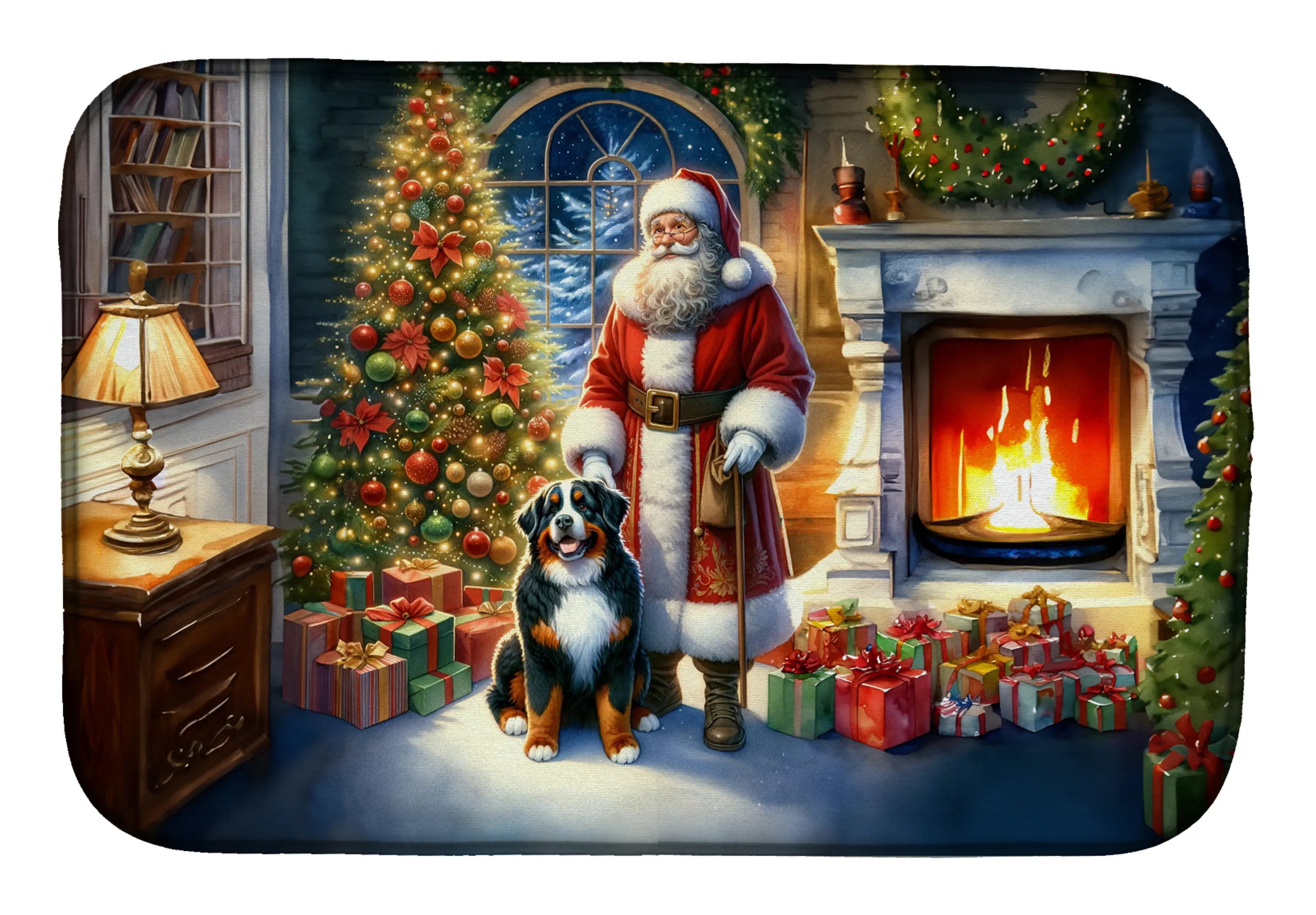 Moments with Santa Dish Drying Mat - Size: 14  X 21" | Pack Of: 1 | Collection name: Moments with santa