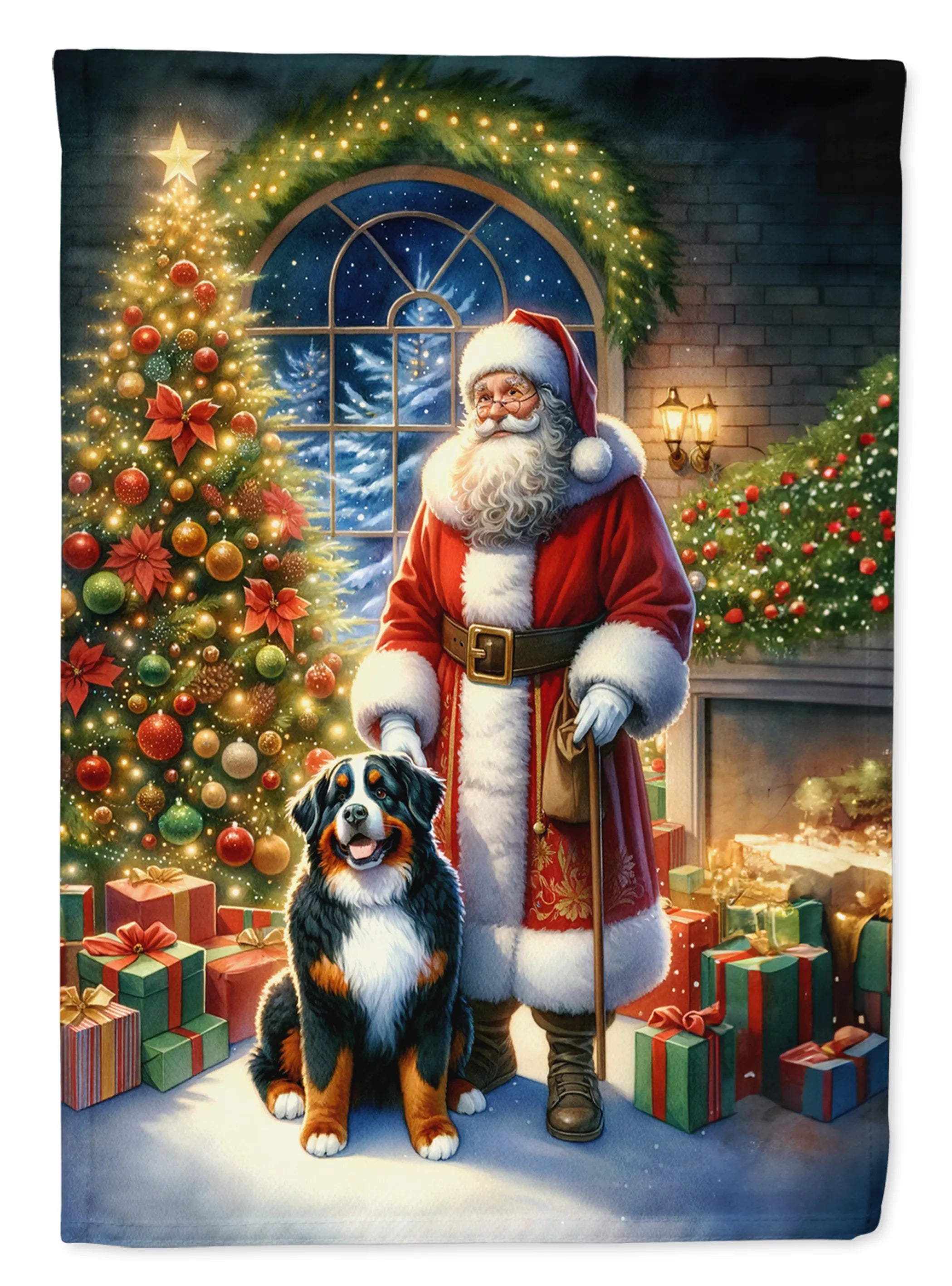 Moments with Santa Decorative Flag - Size: GARDEN SIZE | Pack Of: 1 | Collection name: Moments with santa
