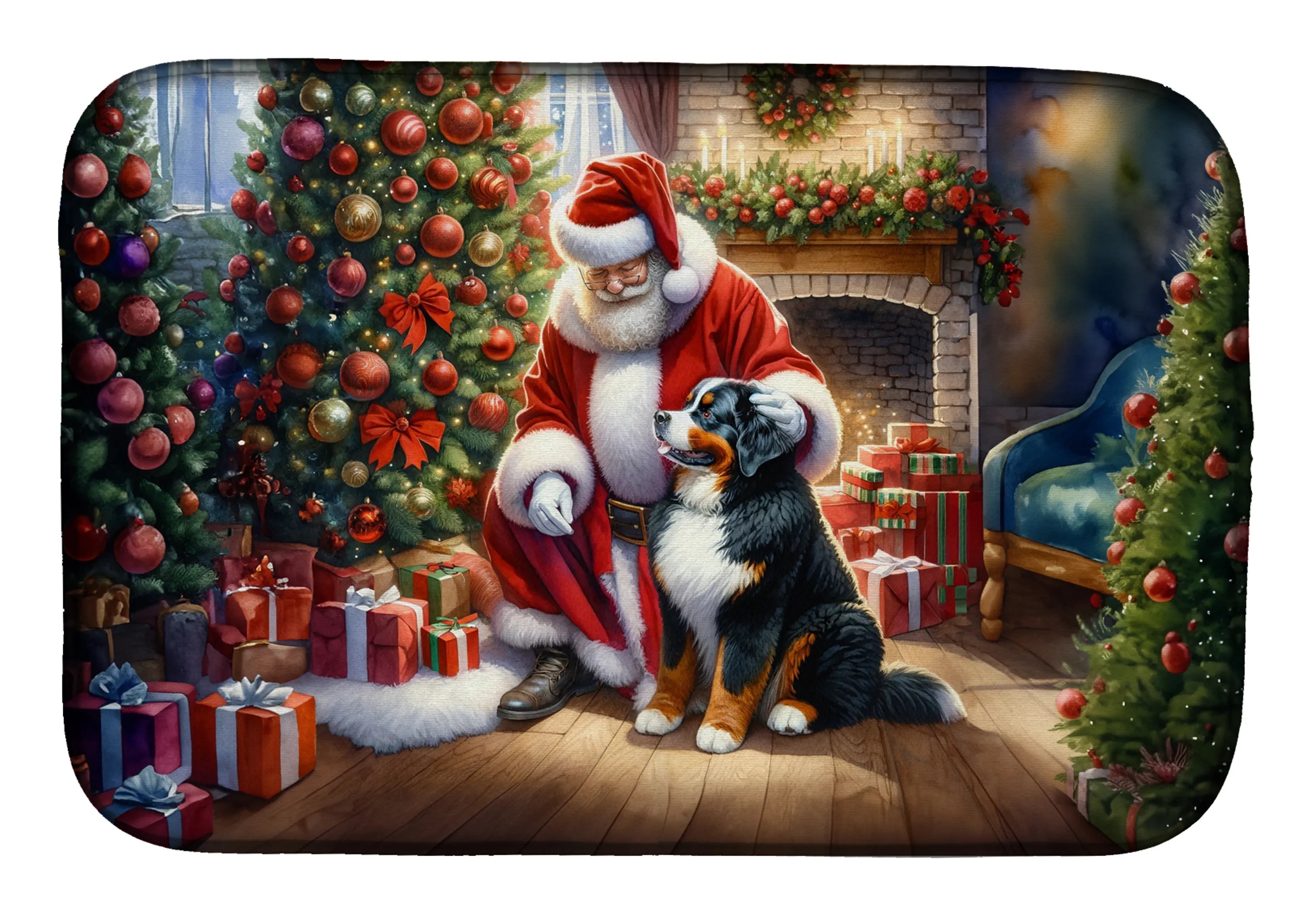 Moments with Santa Dish Drying Mat - Size: 14  X 21" | Pack Of: 1 | Collection name: Moments with santa