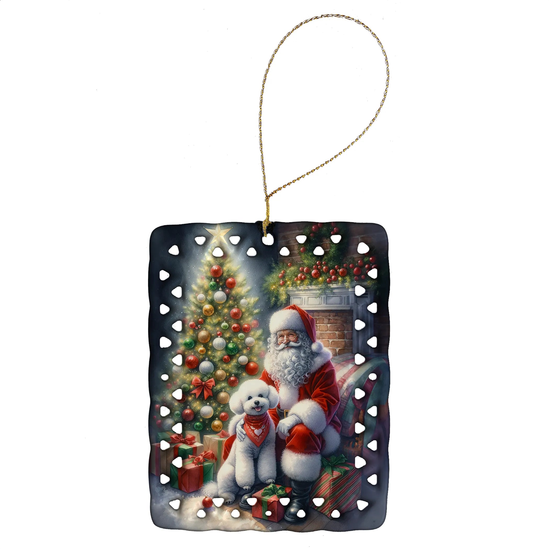 Moments with Santa Porcelain Ornament