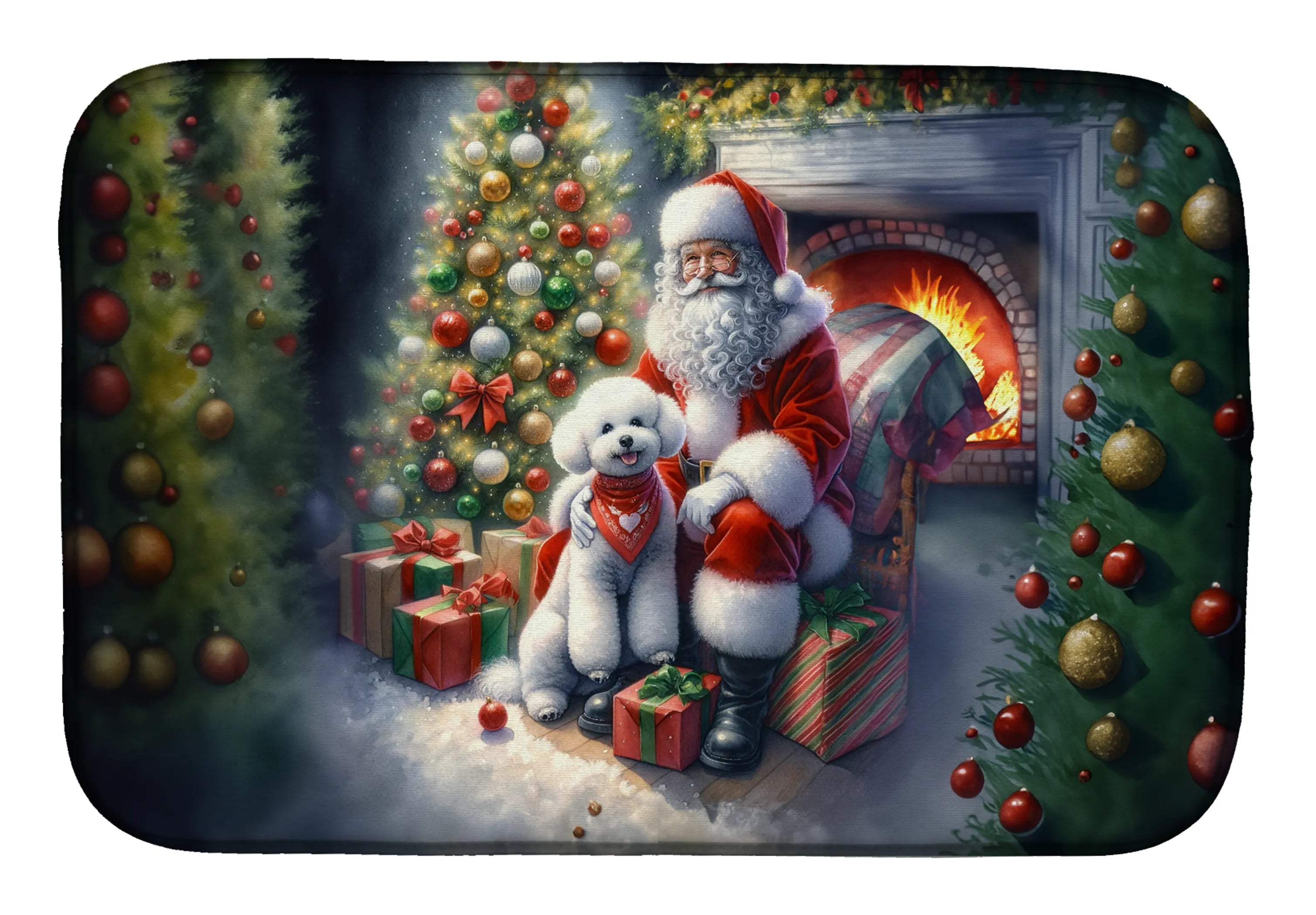 Moments with Santa Dish Drying Mat - Size: 14  X 21" | Pack Of: 1 | Collection name: Moments with santa