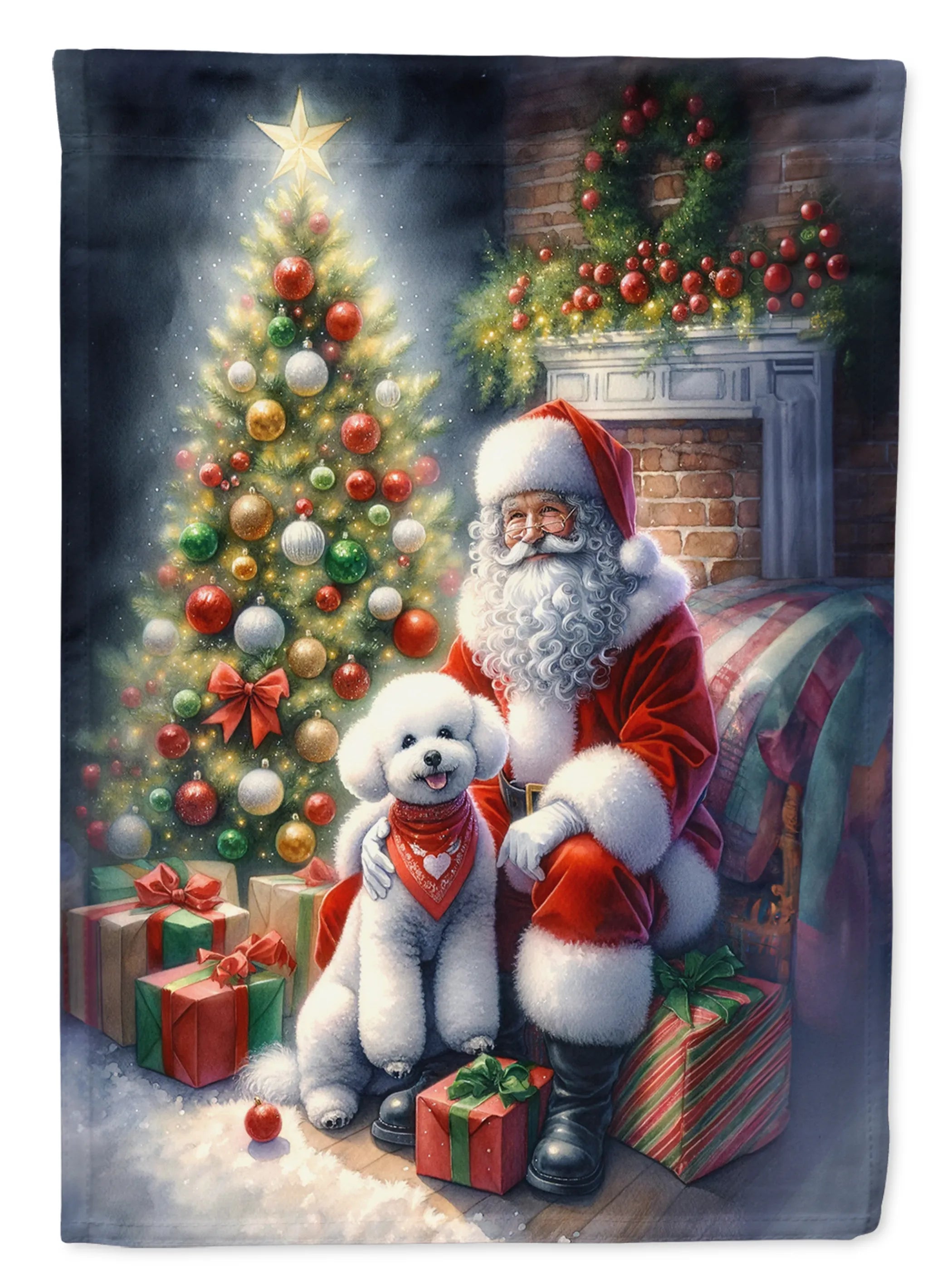 Moments with Santa Decorative Flag - Size: GARDEN SIZE | Pack Of: 1 | Collection name: Moments with santa