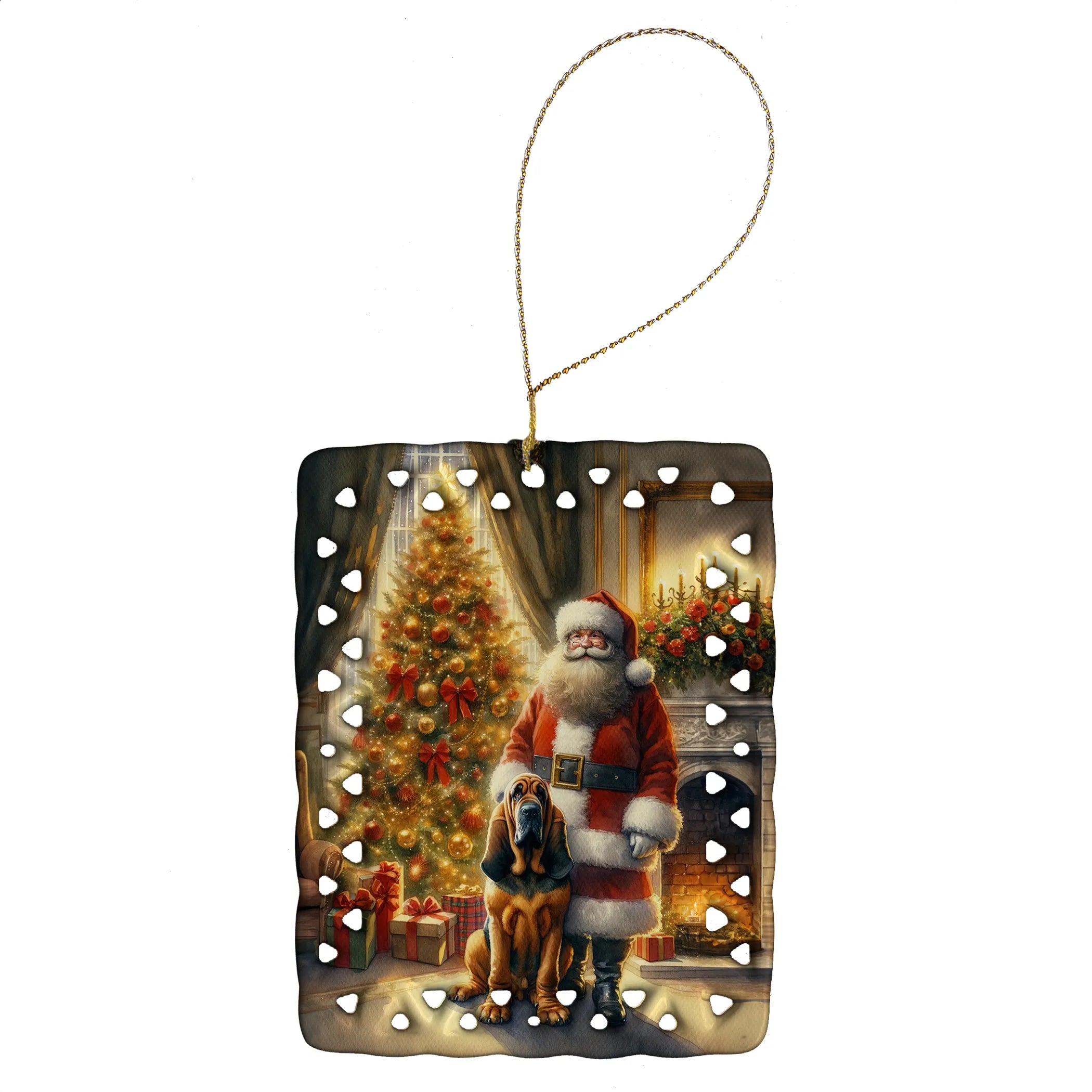 Moments with Santa Porcelain Ornament