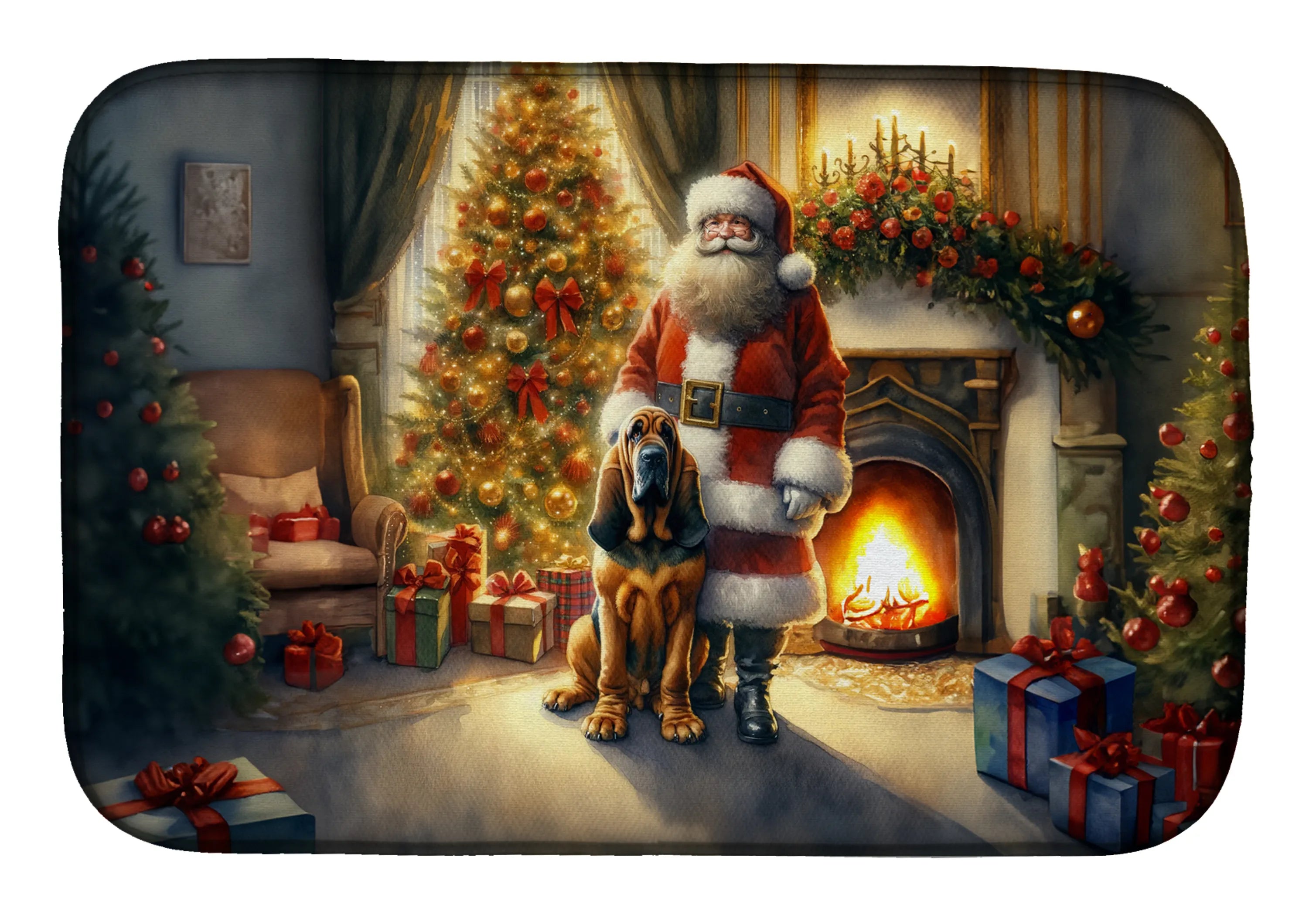 Moments with Santa Dish Drying Mat - Size: 14  X 21" | Pack Of: 1 | Collection name: Moments with santa