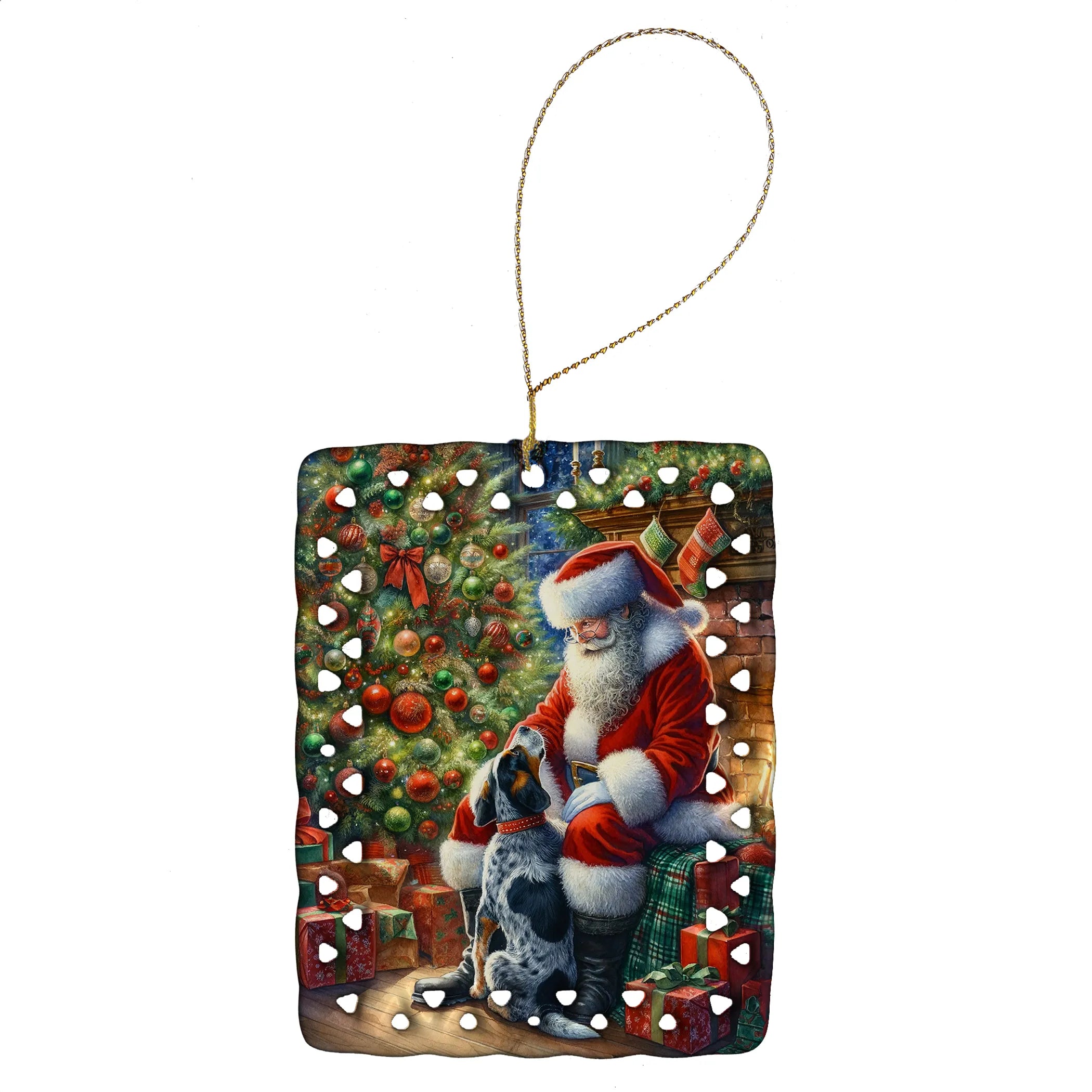 Moments with Santa Porcelain Ornament