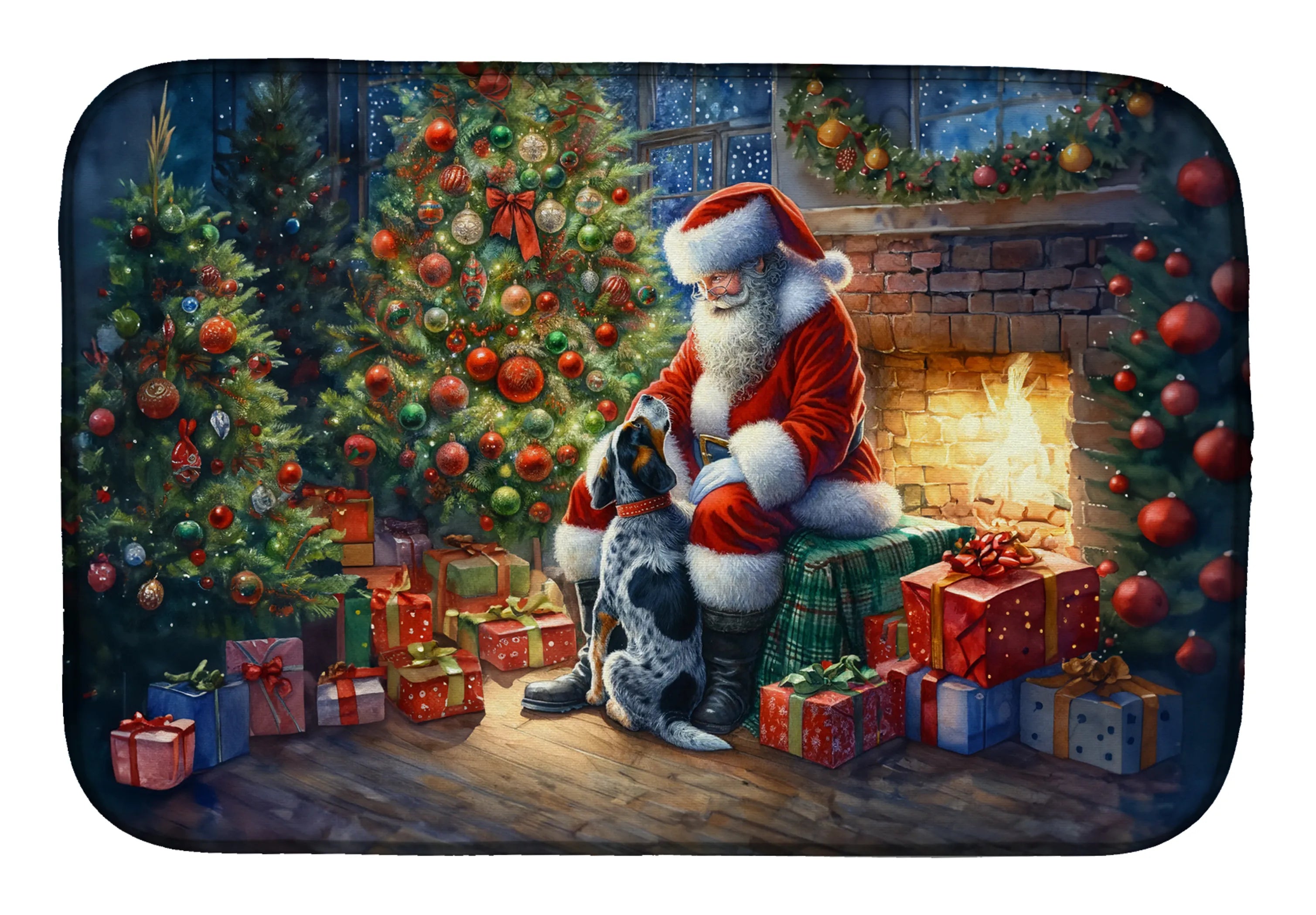 Moments with Santa Dish Drying Mat - Size: 14  X 21" | Pack Of: 1 | Collection name: Moments with santa