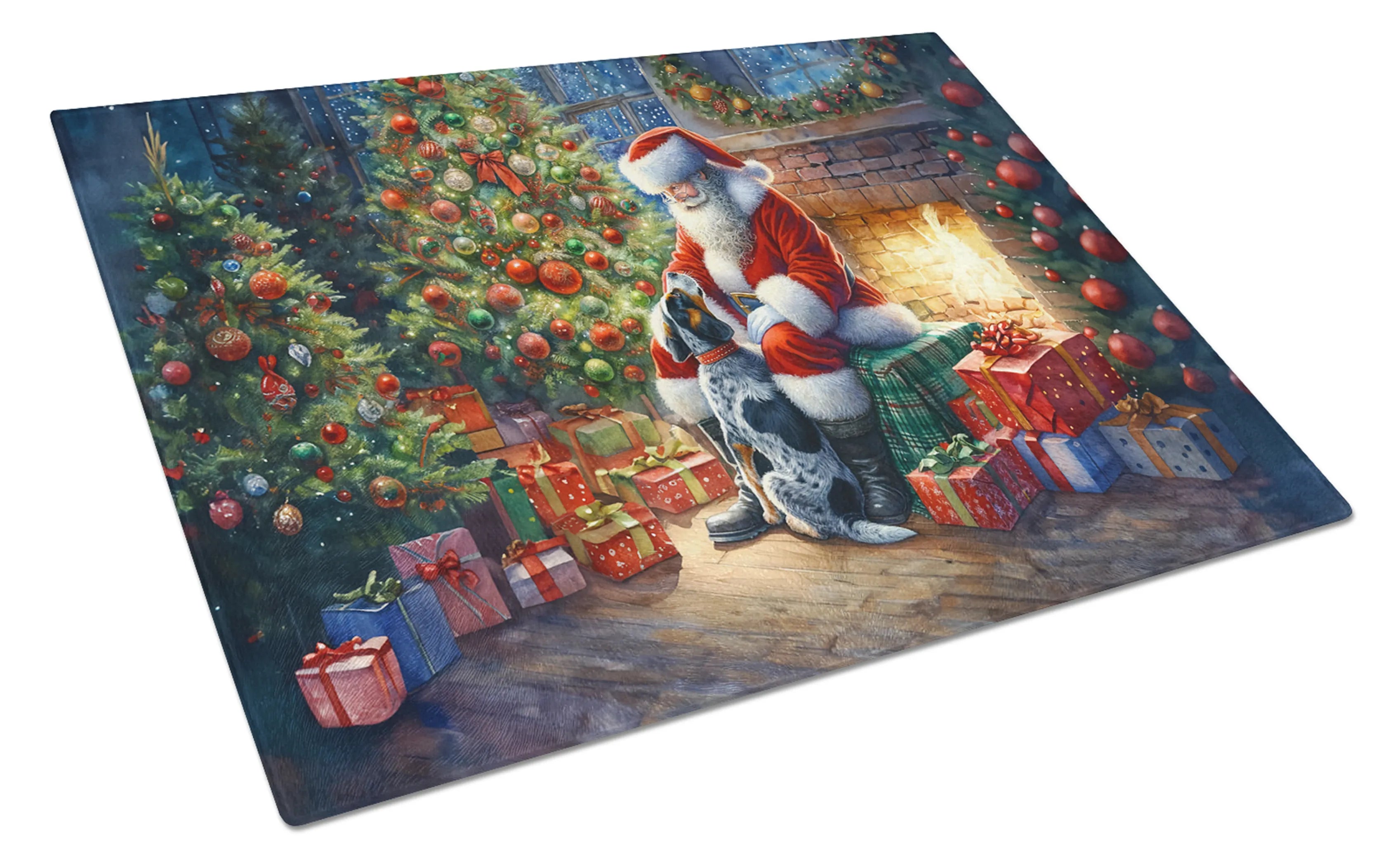 Moments with Santa Glass Cutting Board - Size: LARGE | Pack Of: 1 | Collection name: Moments with santa