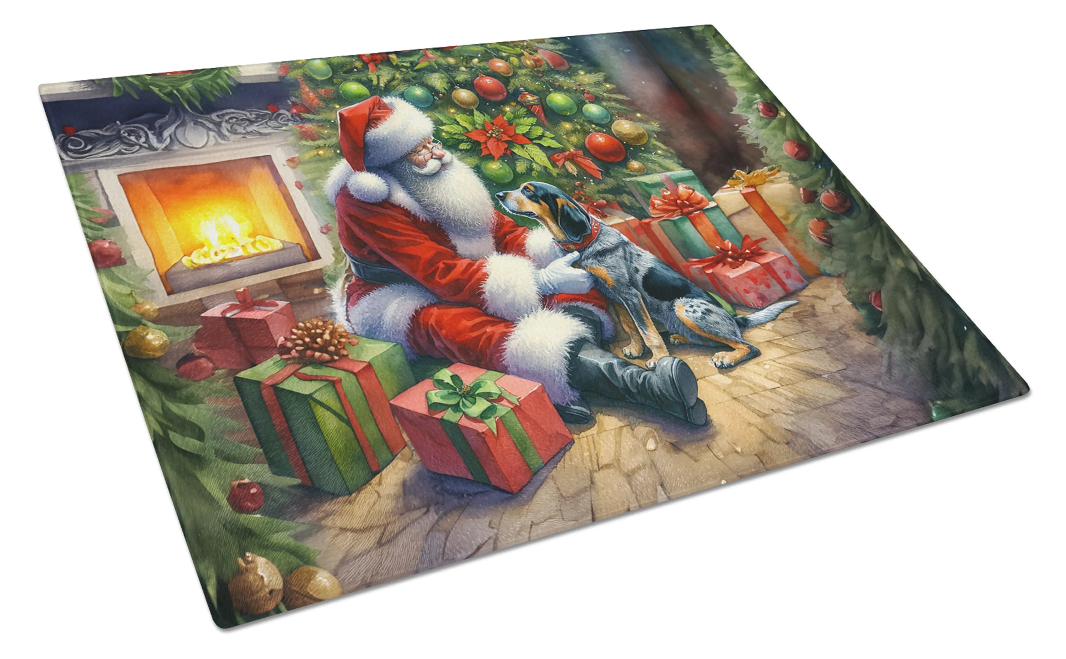 Moments with Santa Glass Cutting Board - Size: LARGE | Pack Of: 1 | Collection name: Moments with santa