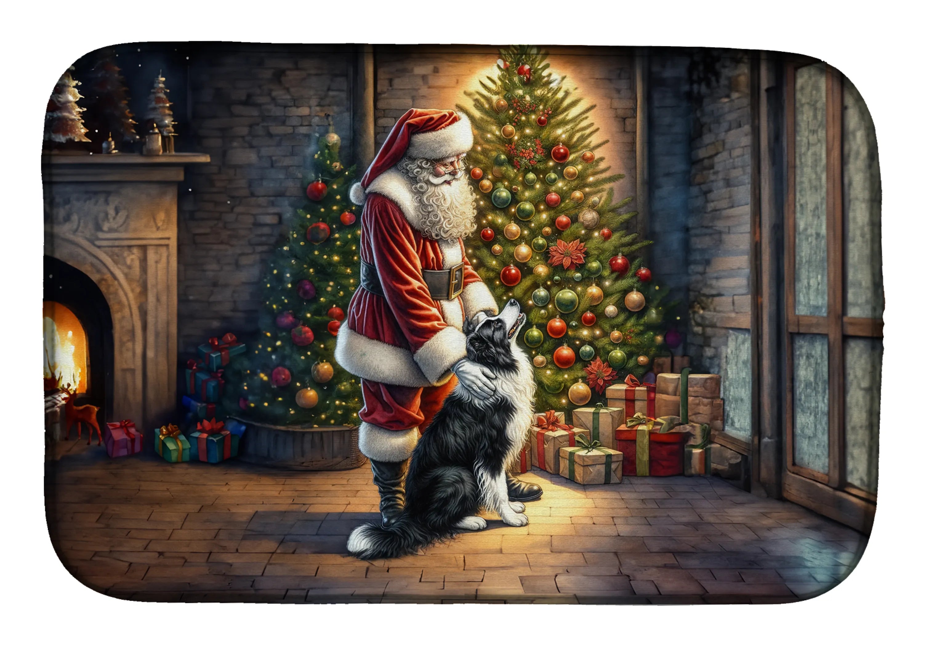 Moments with Santa Dish Drying Mat - Size: 14  X 21" | Pack Of: 1 | Collection name: Moments with santa