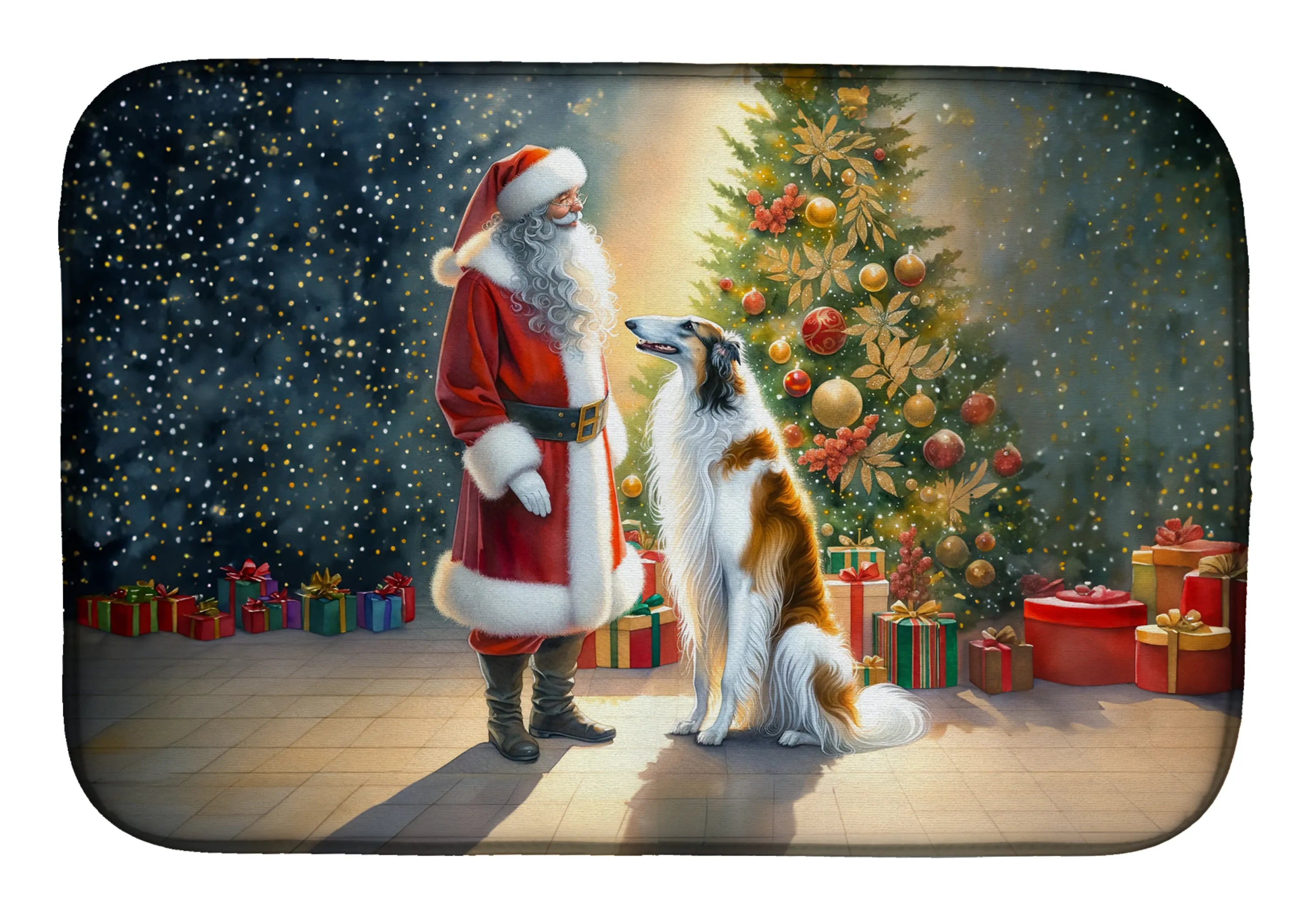 Moments with Santa Dish Drying Mat - Size: 14  X 21" | Pack Of: 1 | Collection name: Moments with santa