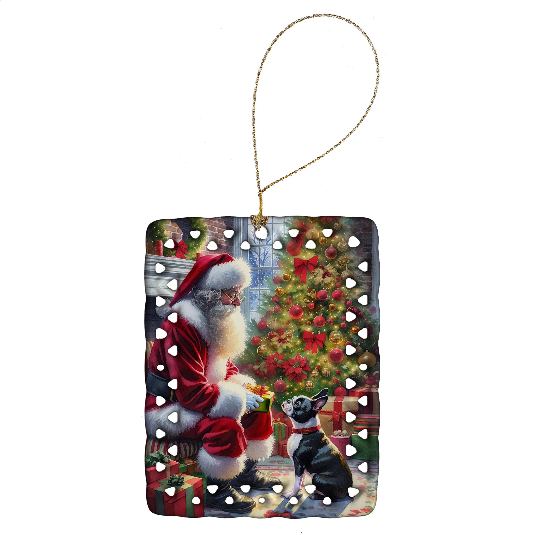 Moments with Santa Porcelain Ornament