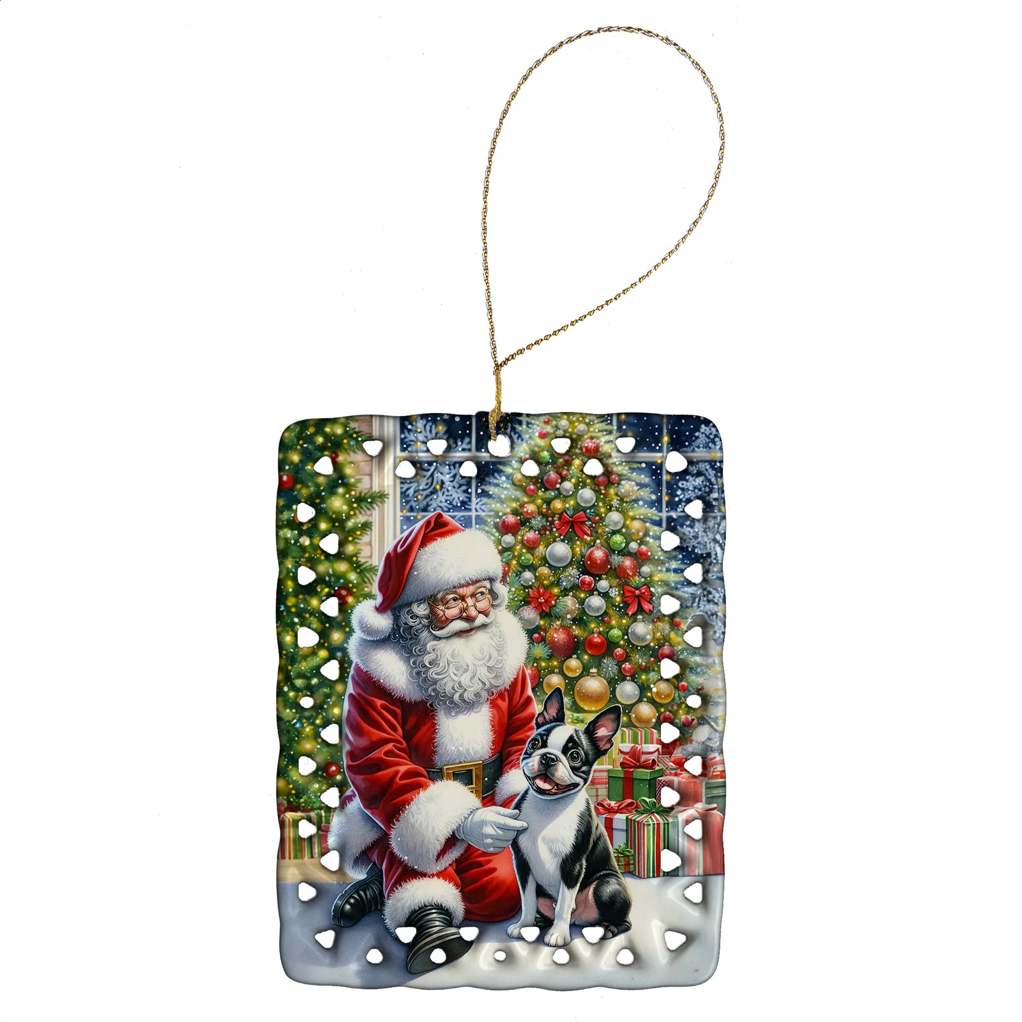 Moments with Santa Porcelain Ornament
