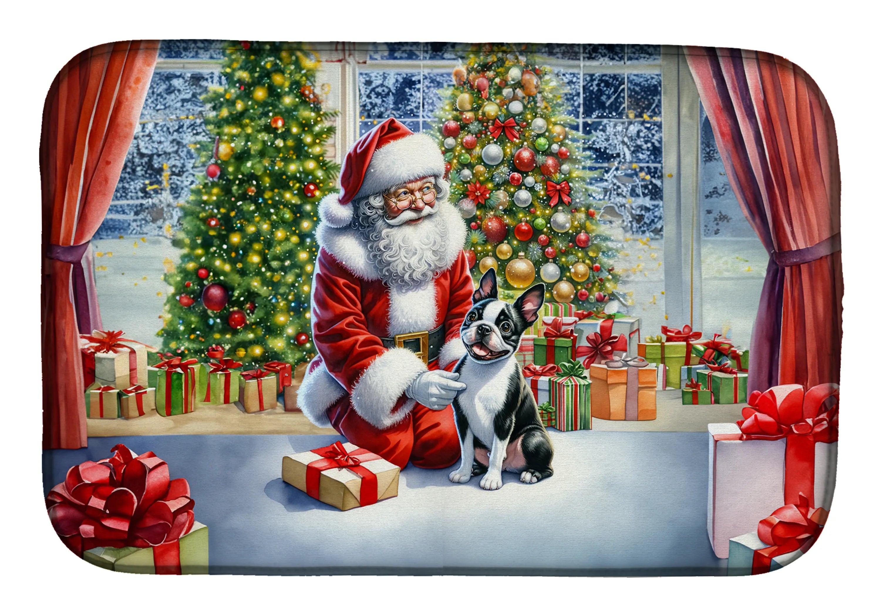 Moments with Santa Dish Drying Mat - Size: 14  X 21" | Pack Of: 1 | Collection name: Moments with santa