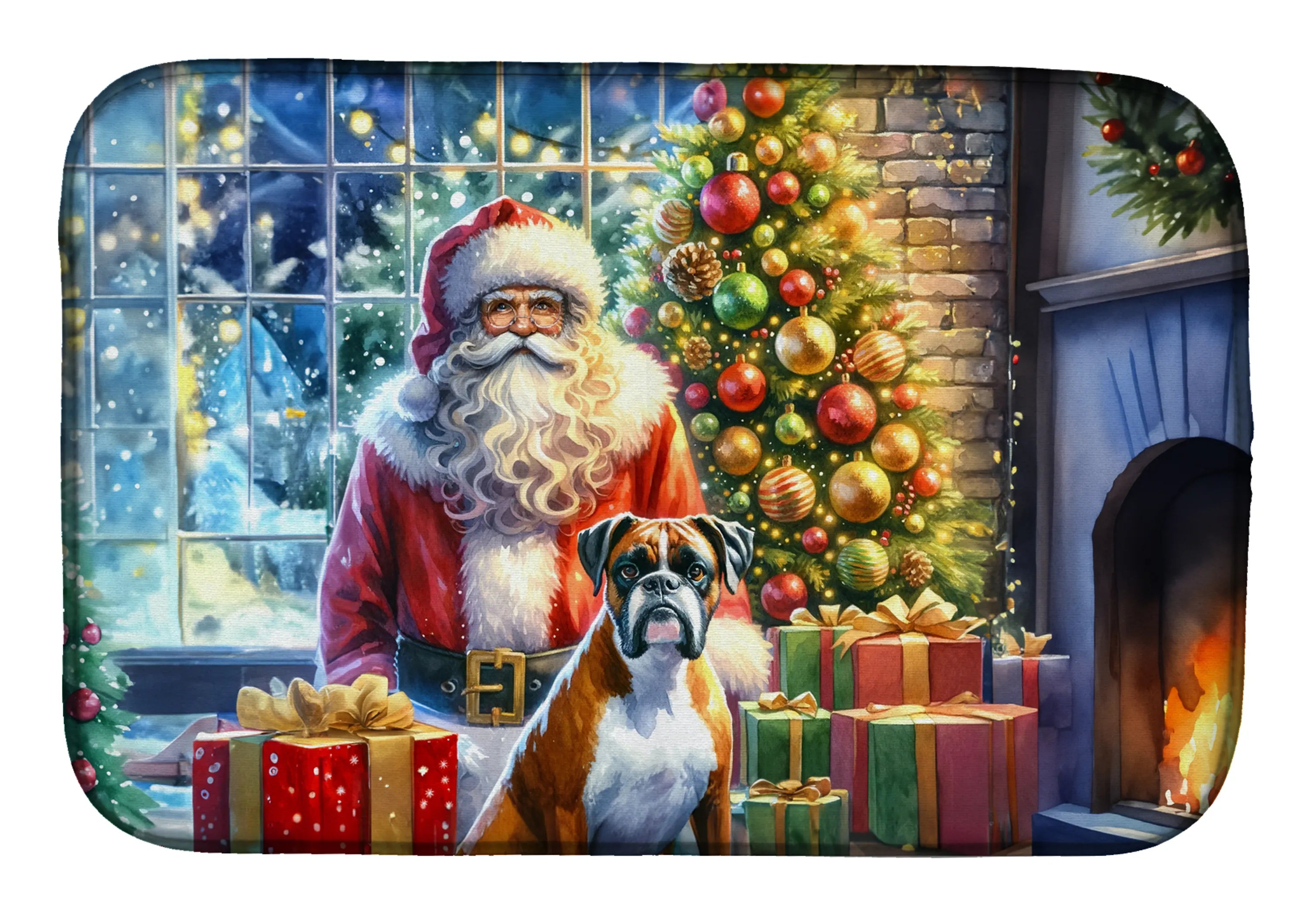 Moments with Santa Dish Drying Mat - Size: 14  X 21" | Pack Of: 1 | Collection name: Moments with santa