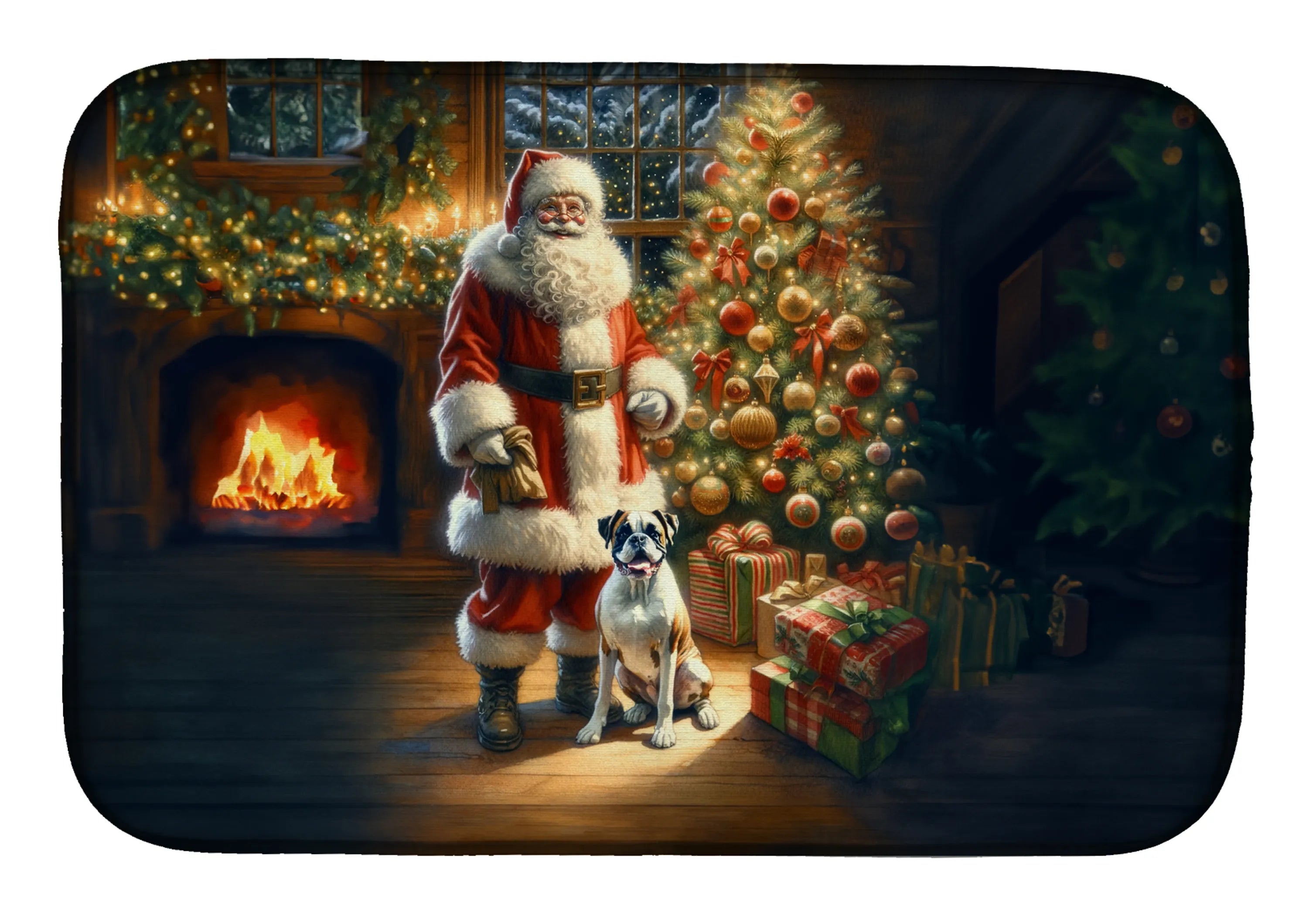 Moments with Santa Dish Drying Mat - Size: 14  X 21" | Pack Of: 1 | Collection name: Moments with santa