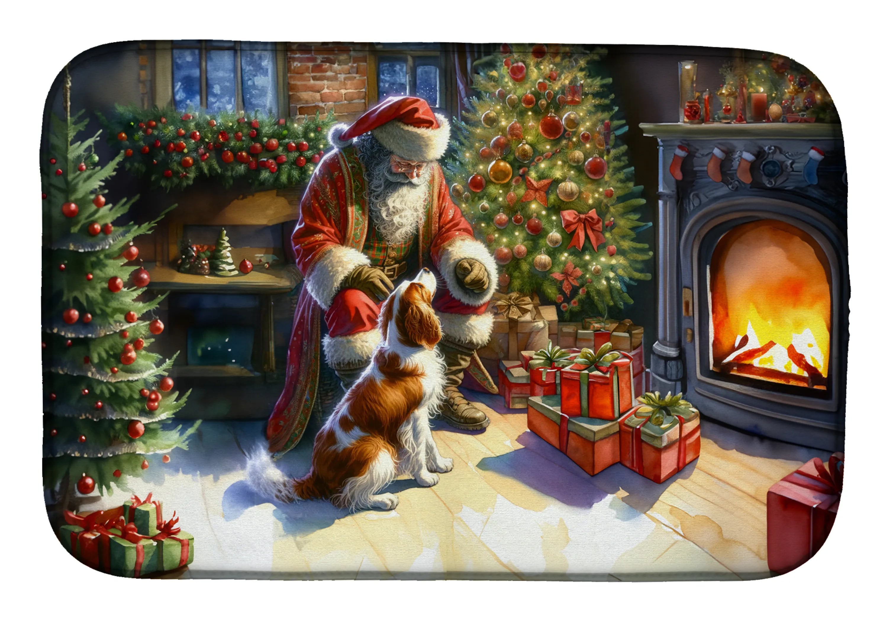 Moments with Santa Dish Drying Mat - Size: 14  X 21" | Pack Of: 1 | Collection name: Moments with santa