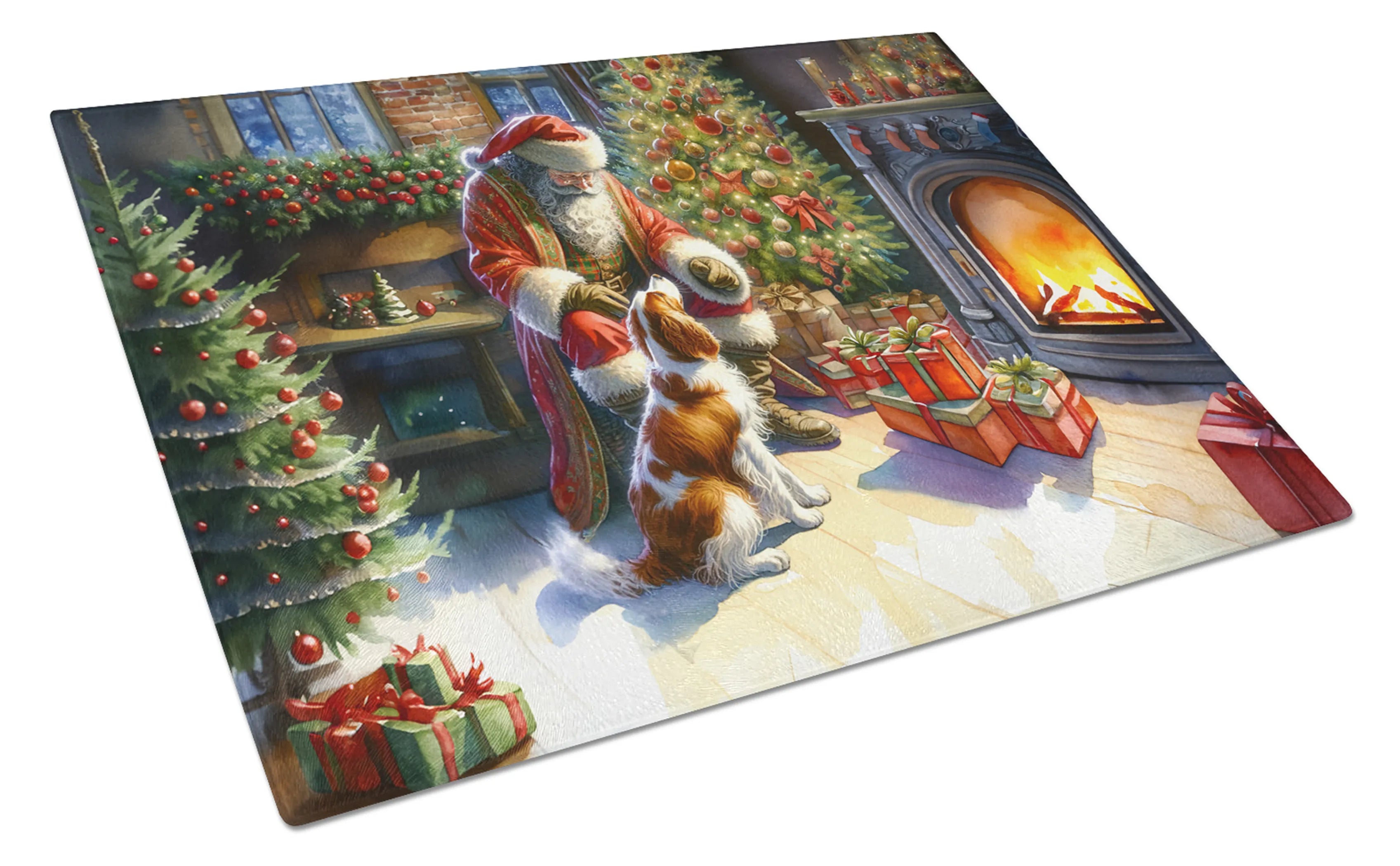 Moments with Santa Glass Cutting Board - Size: LARGE | Pack Of: 1 | Collection name: Moments with santa