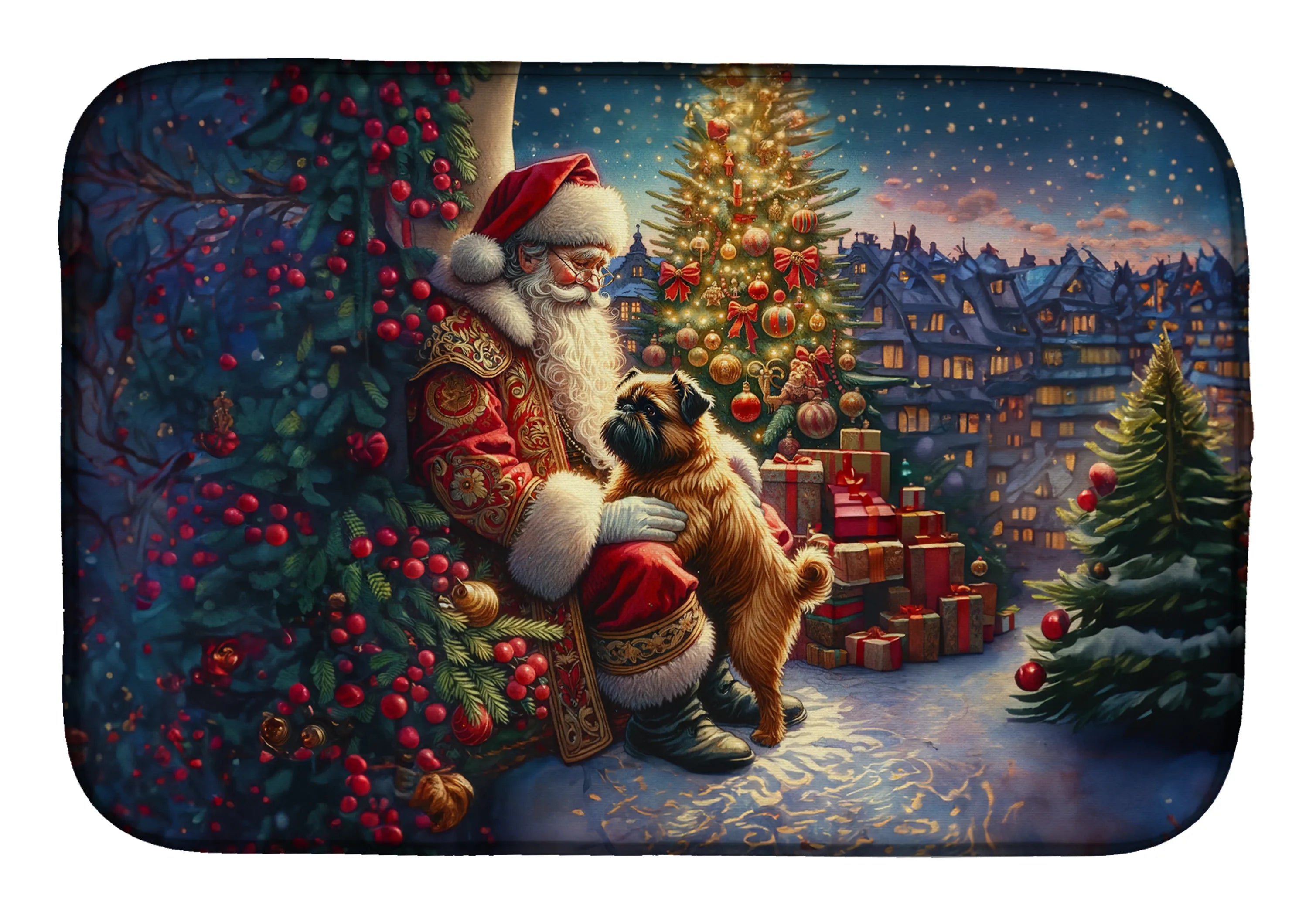 Moments with Santa Dish Drying Mat - Size: 14  X 21" | Pack Of: 1 | Collection name: Moments with santa