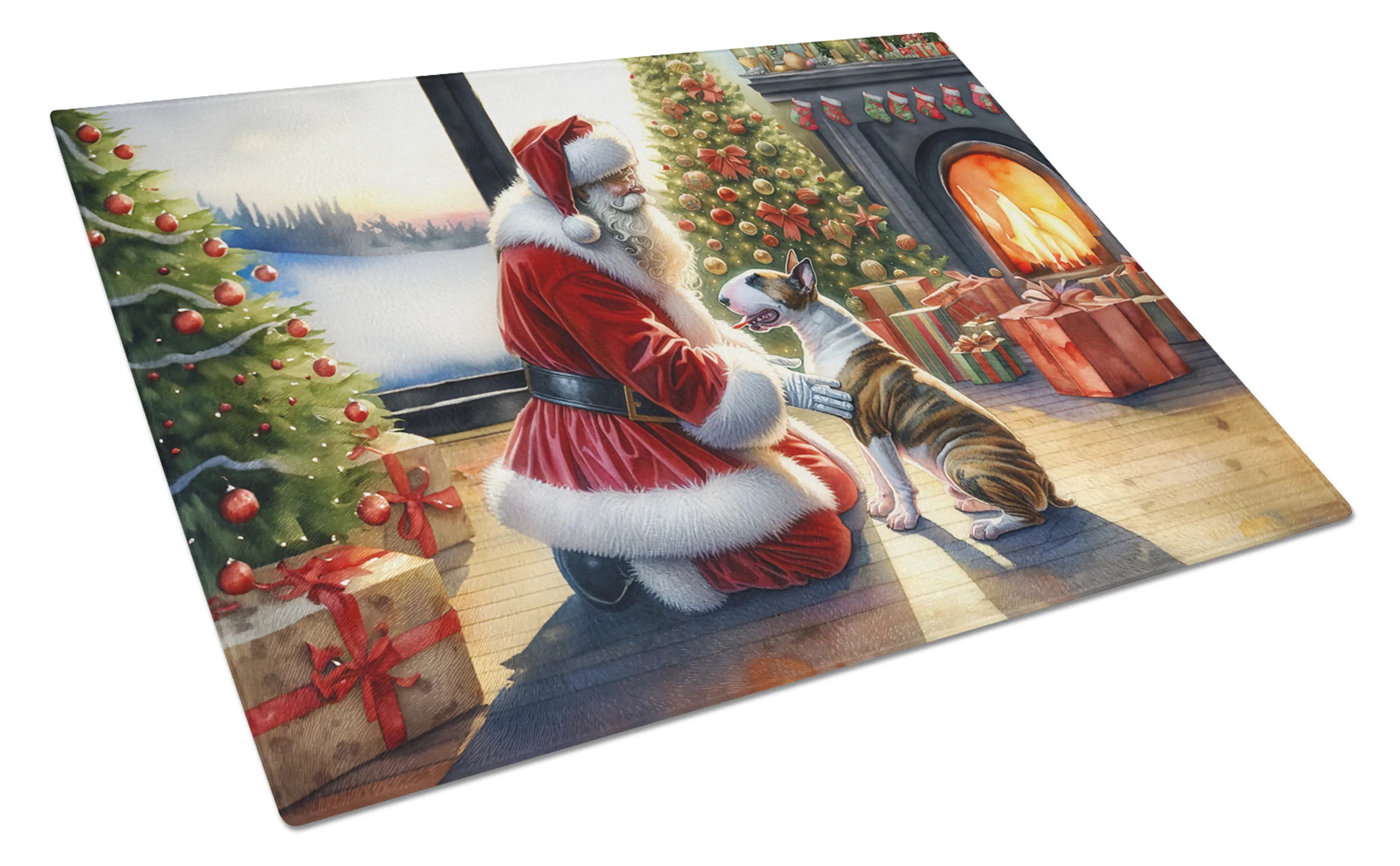 Moments with Santa Glass Cutting Board - Size: LARGE | Pack Of: 1 | Collection name: Moments with santa