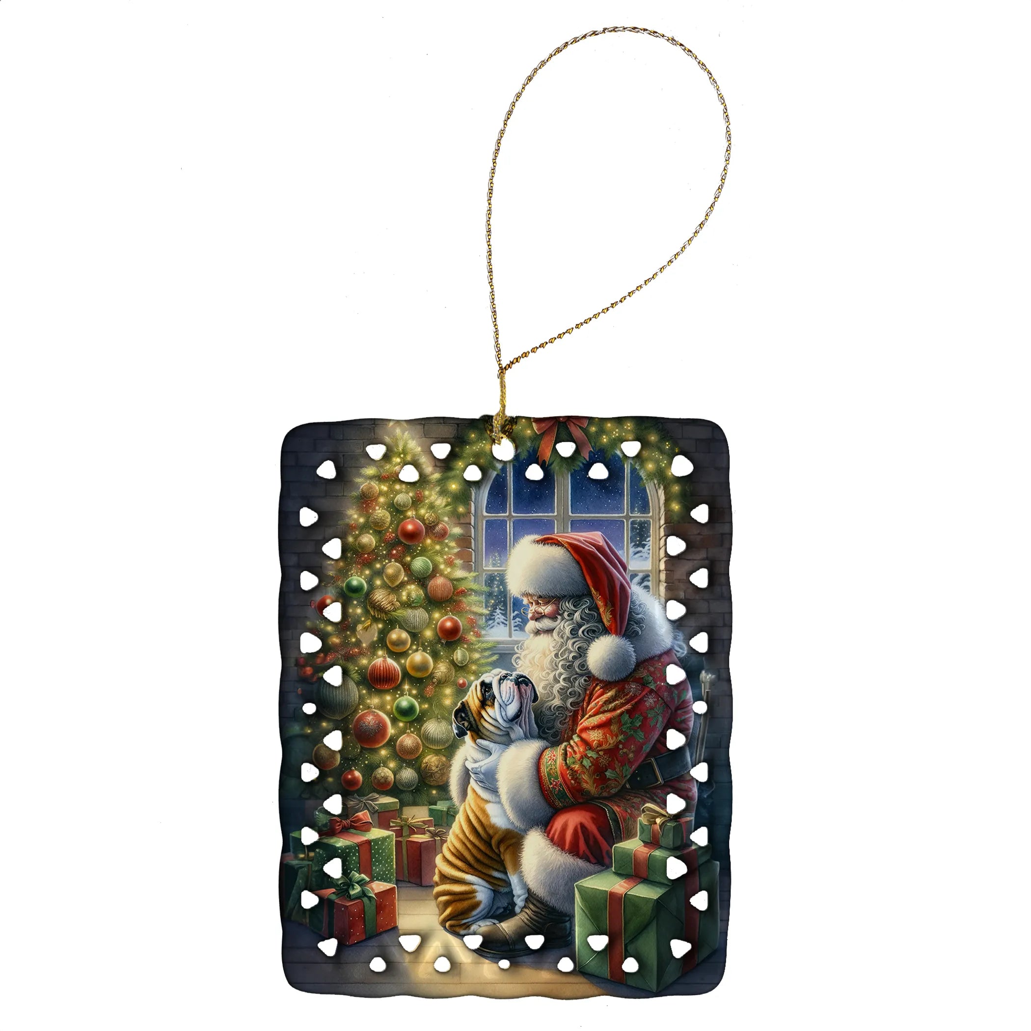 Moments with Santa Porcelain Ornament