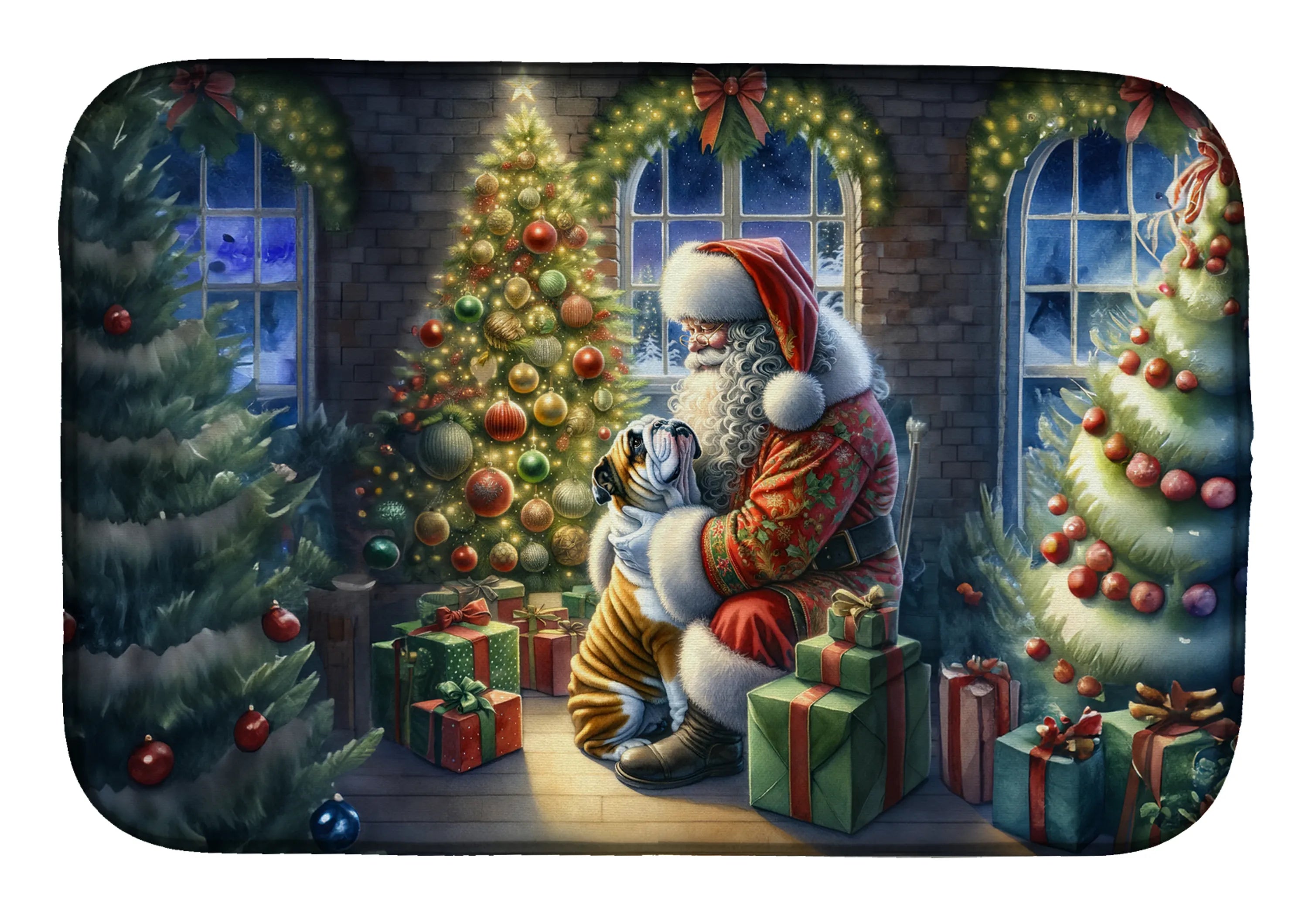Moments with Santa Dish Drying Mat - Size: 14  X 21" | Pack Of: 1 | Collection name: Moments with santa