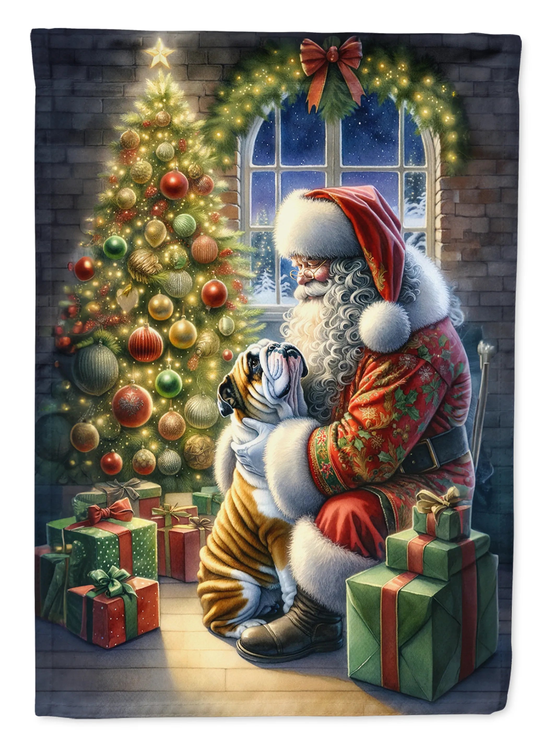 Moments with Santa Decorative Flag - Size: GARDEN SIZE | Pack Of: 1 | Collection name: Moments with santa