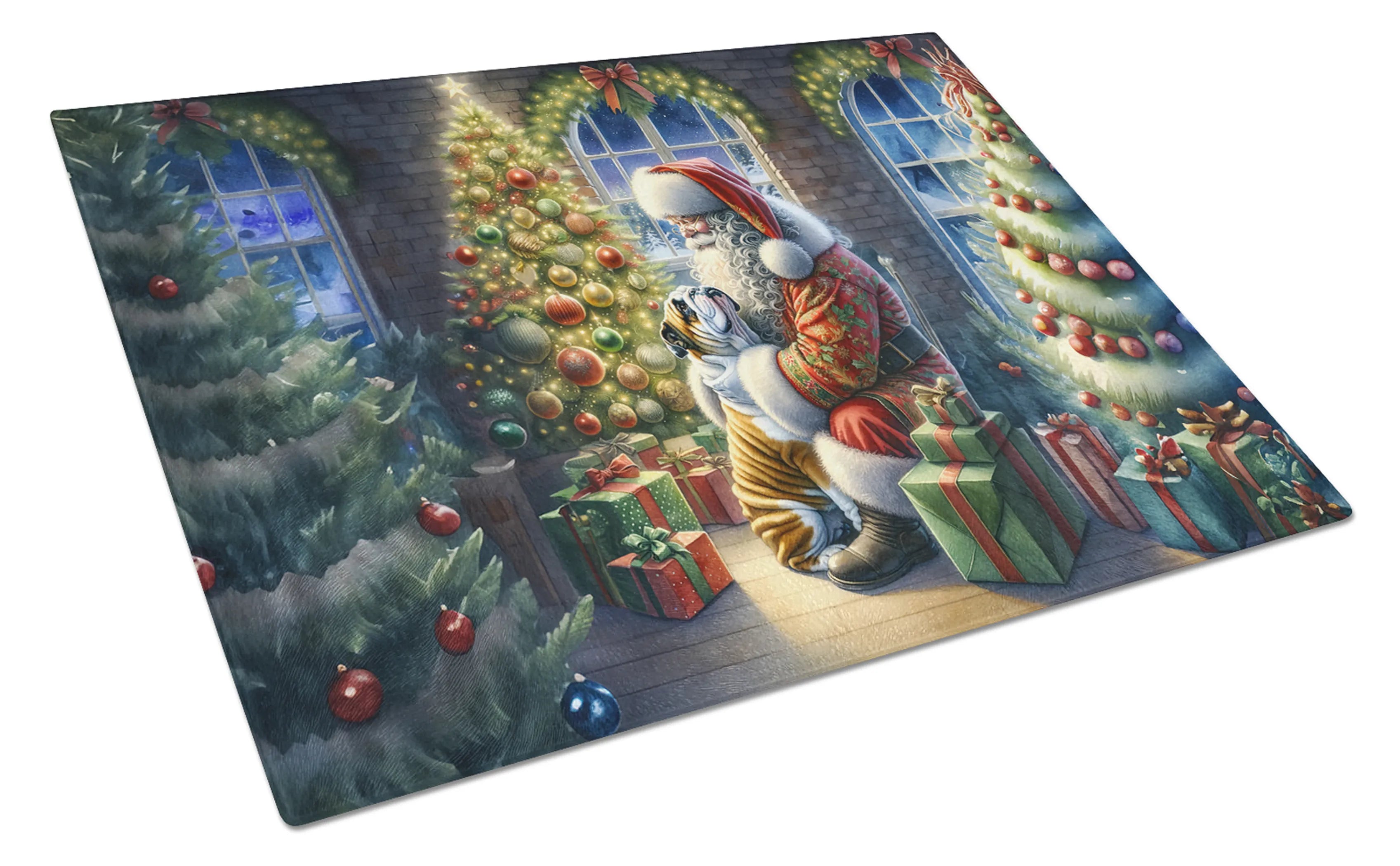 Moments with Santa Glass Cutting Board - Size: LARGE | Pack Of: 1 | Collection name: Moments with santa