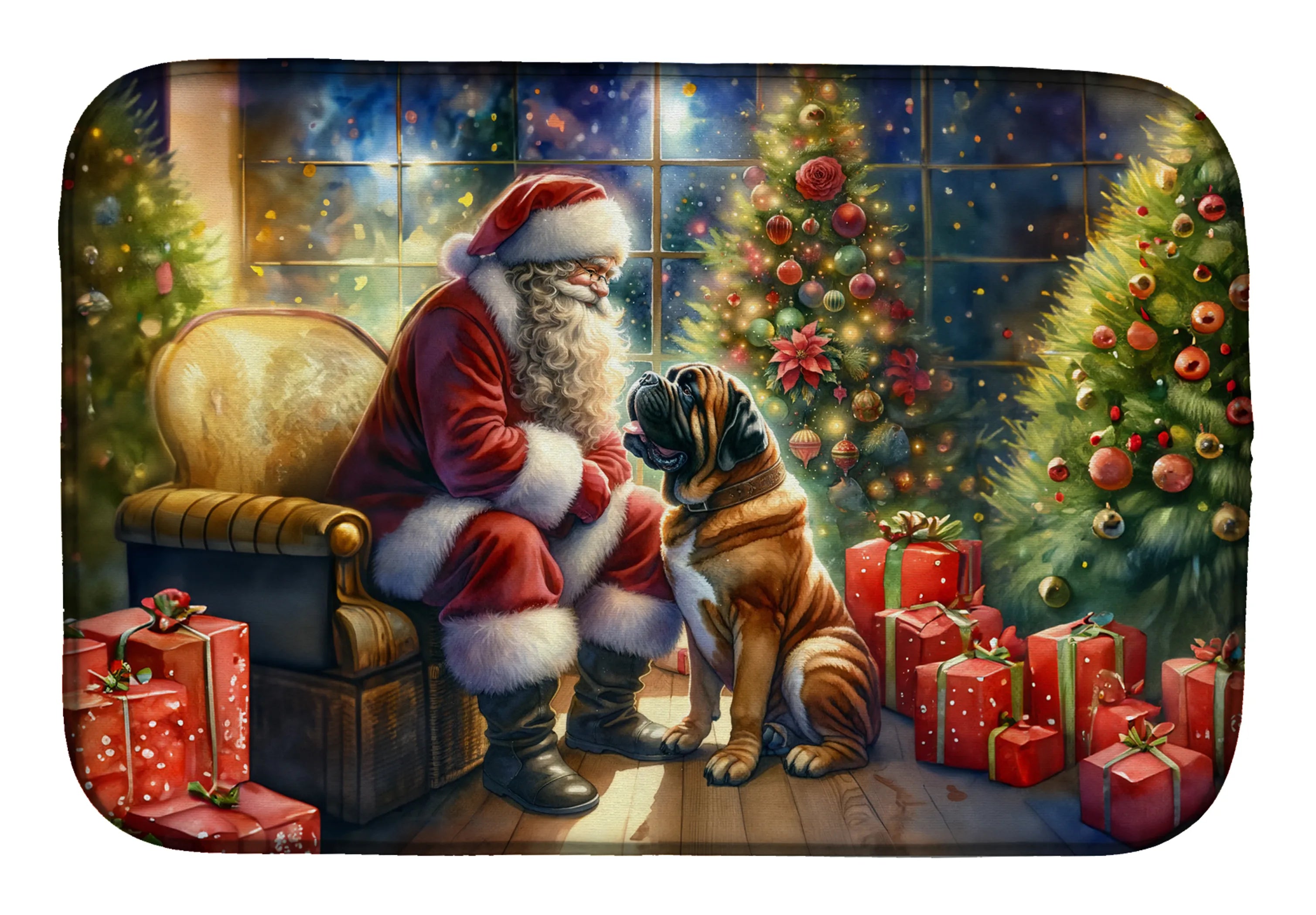 Moments with Santa Dish Drying Mat - Size: 14  X 21" | Pack Of: 1 | Collection name: Moments with santa