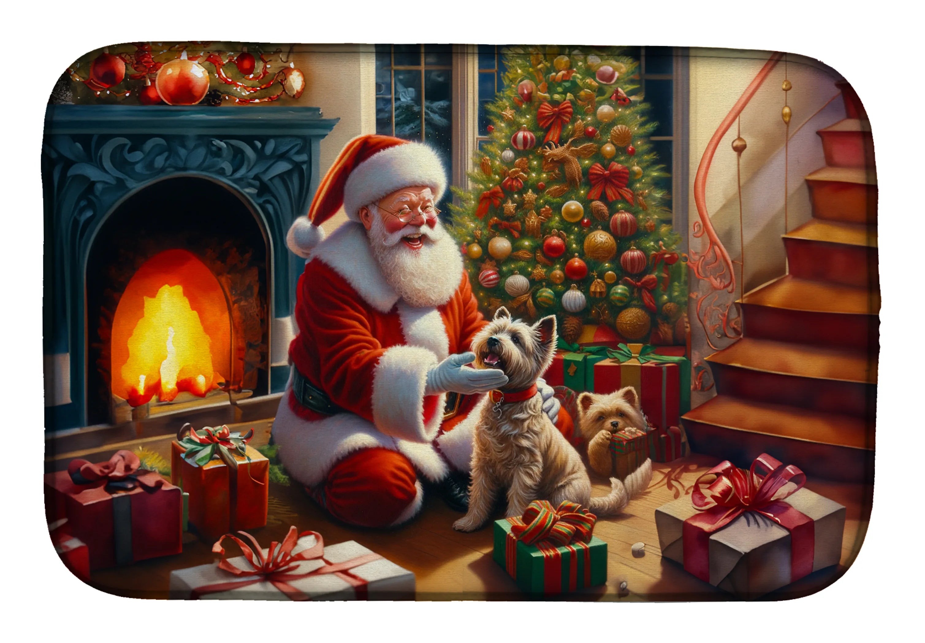 Moments with Santa Dish Drying Mat - Size: 14  X 21" | Pack Of: 1 | Collection name: Moments with santa