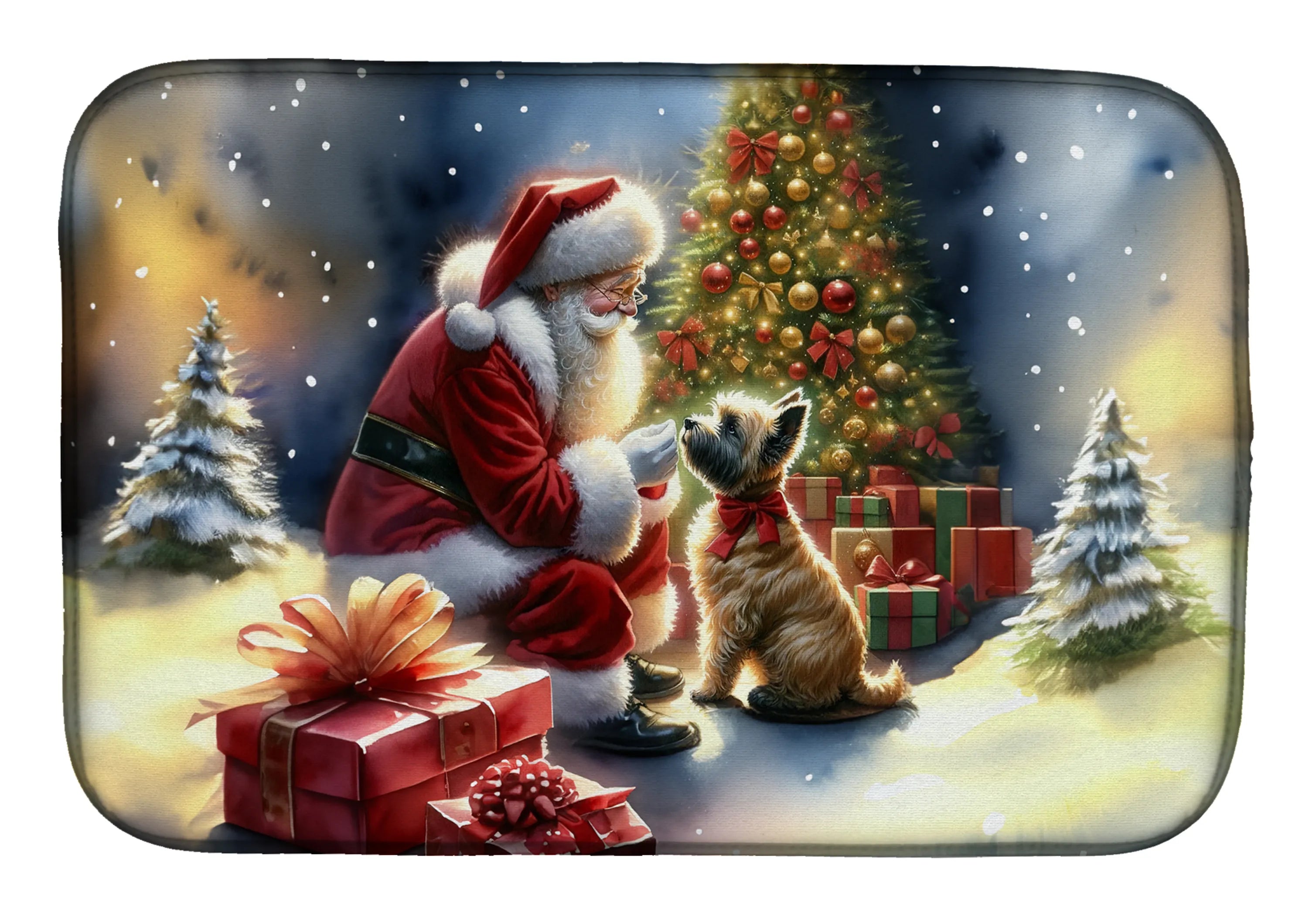 Moments with Santa Dish Drying Mat - Size: 14  X 21" | Pack Of: 1 | Collection name: Moments with santa