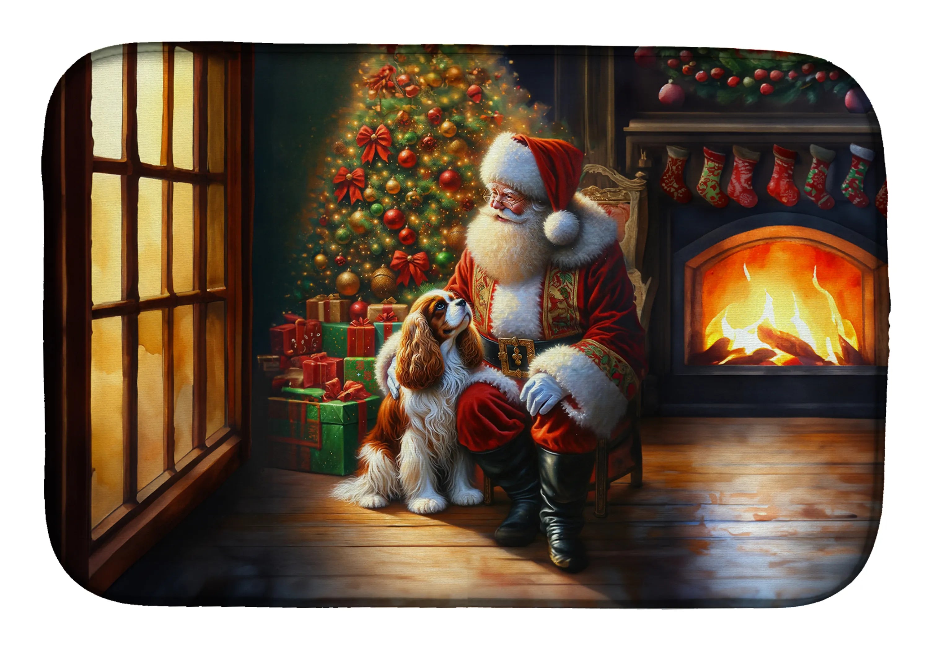Moments with Santa Dish Drying Mat - Size: 14  X 21" | Pack Of: 1 | Collection name: Moments with santa
