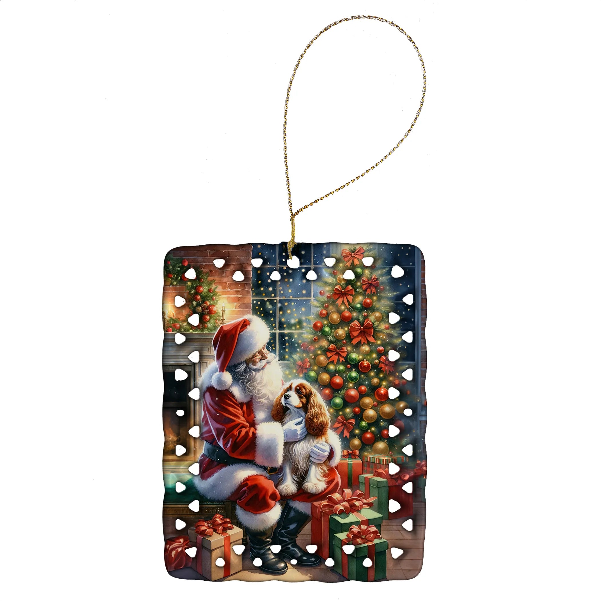 Moments with Santa Porcelain Ornament
