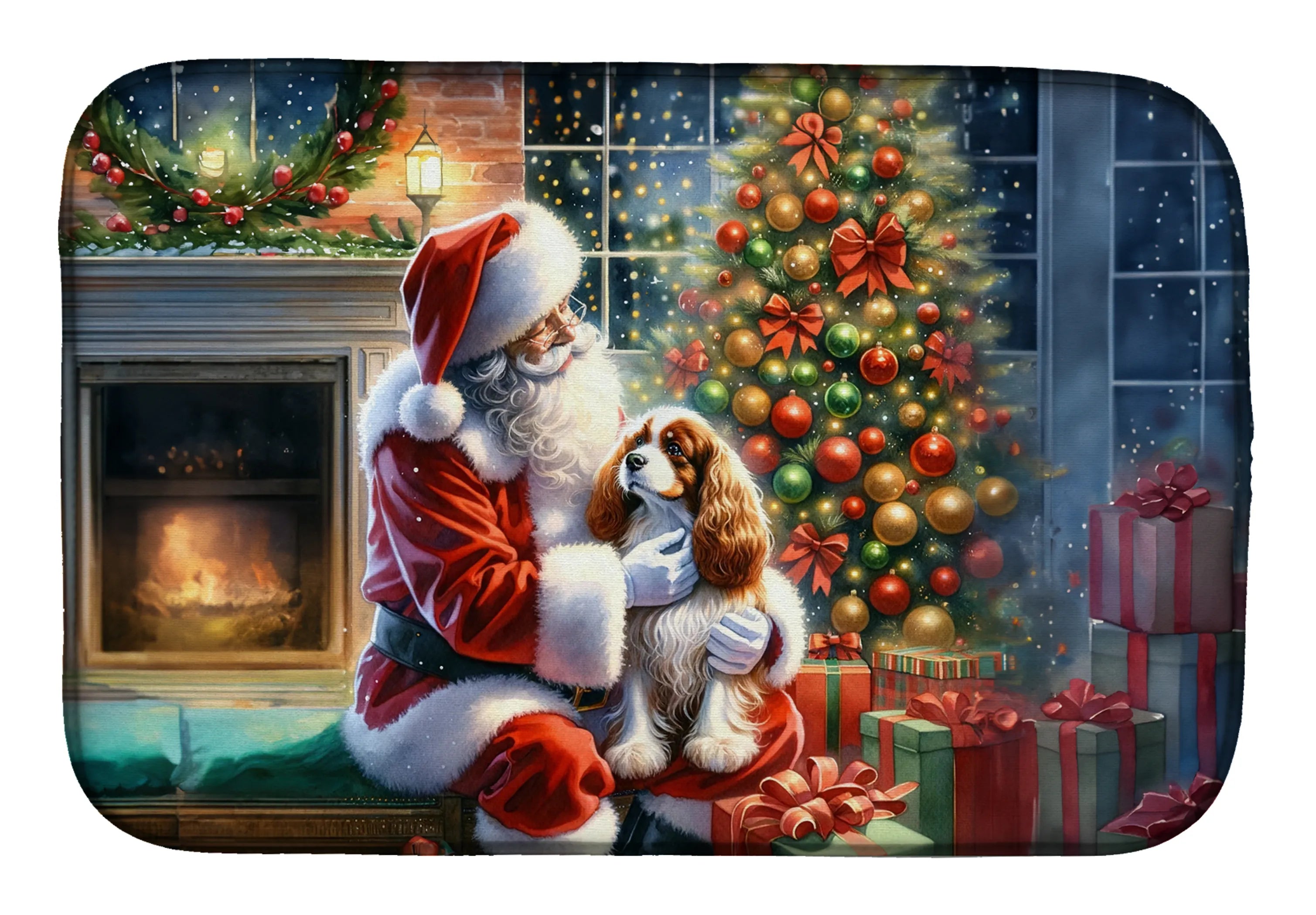 Moments with Santa Dish Drying Mat - Size: 14  X 21" | Pack Of: 1 | Collection name: Moments with santa