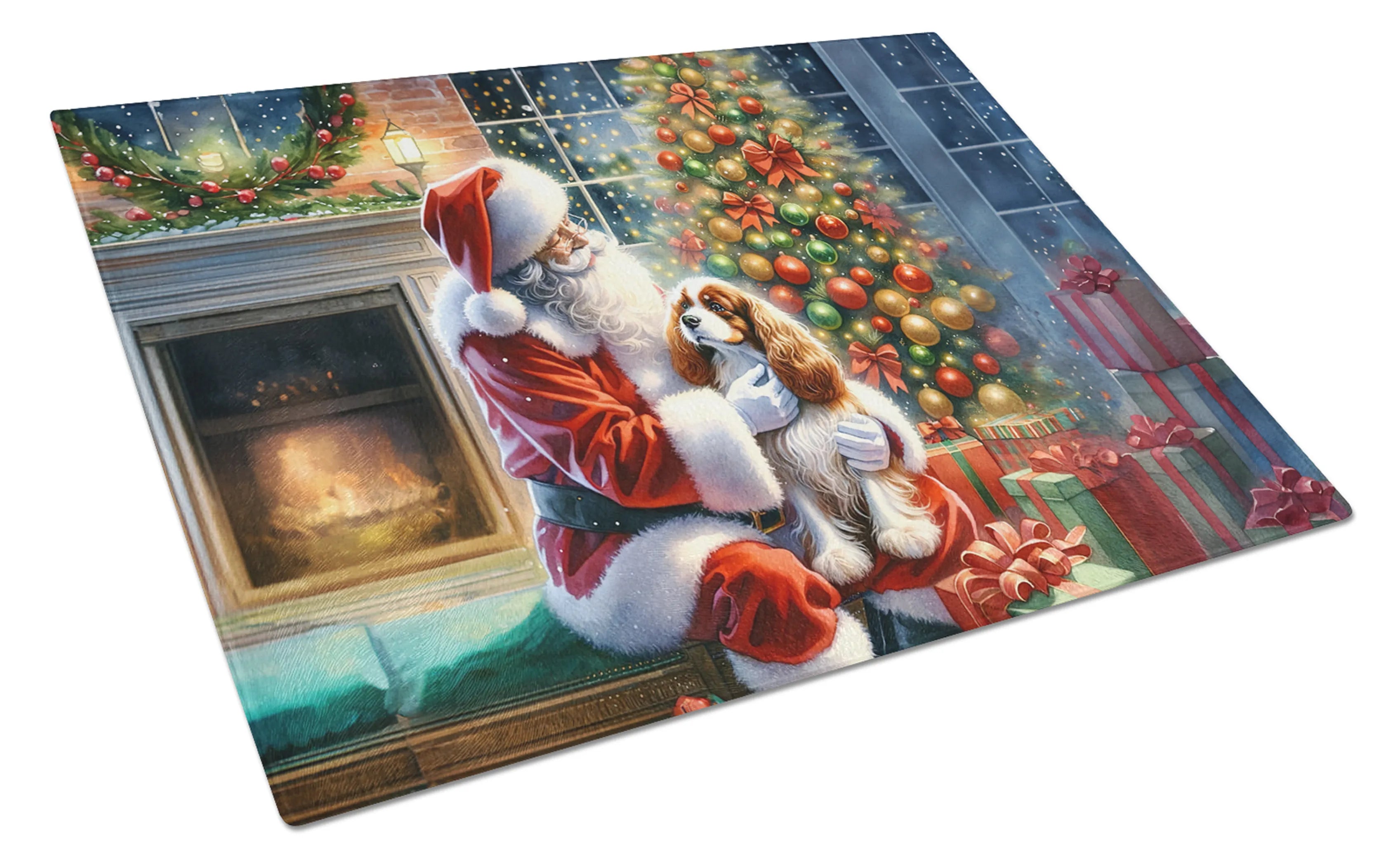 Moments with Santa Glass Cutting Board - Size: LARGE | Pack Of: 1 | Collection name: Moments with santa