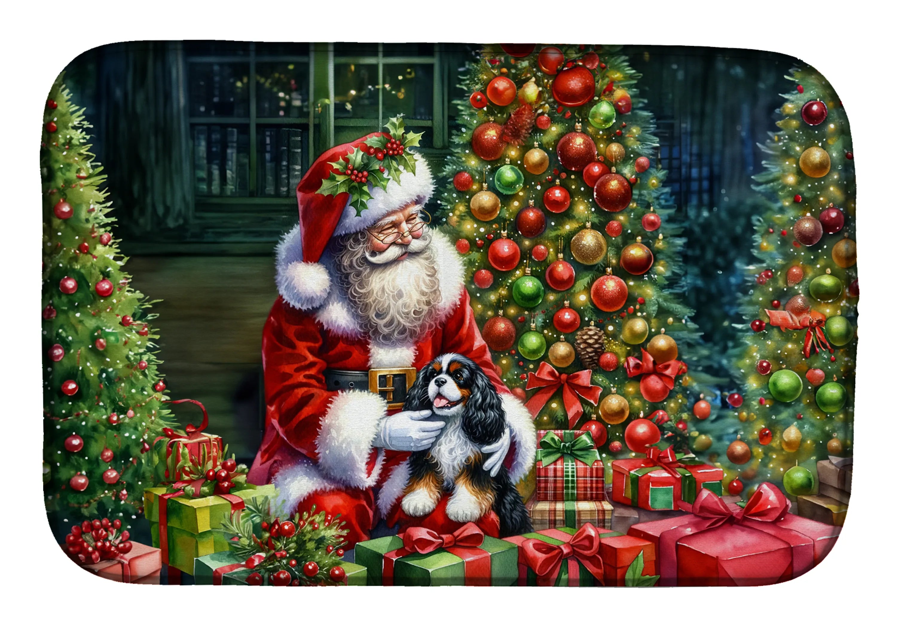 Moments with Santa Dish Drying Mat - Size: 14  X 21" | Pack Of: 1 | Collection name: Moments with santa