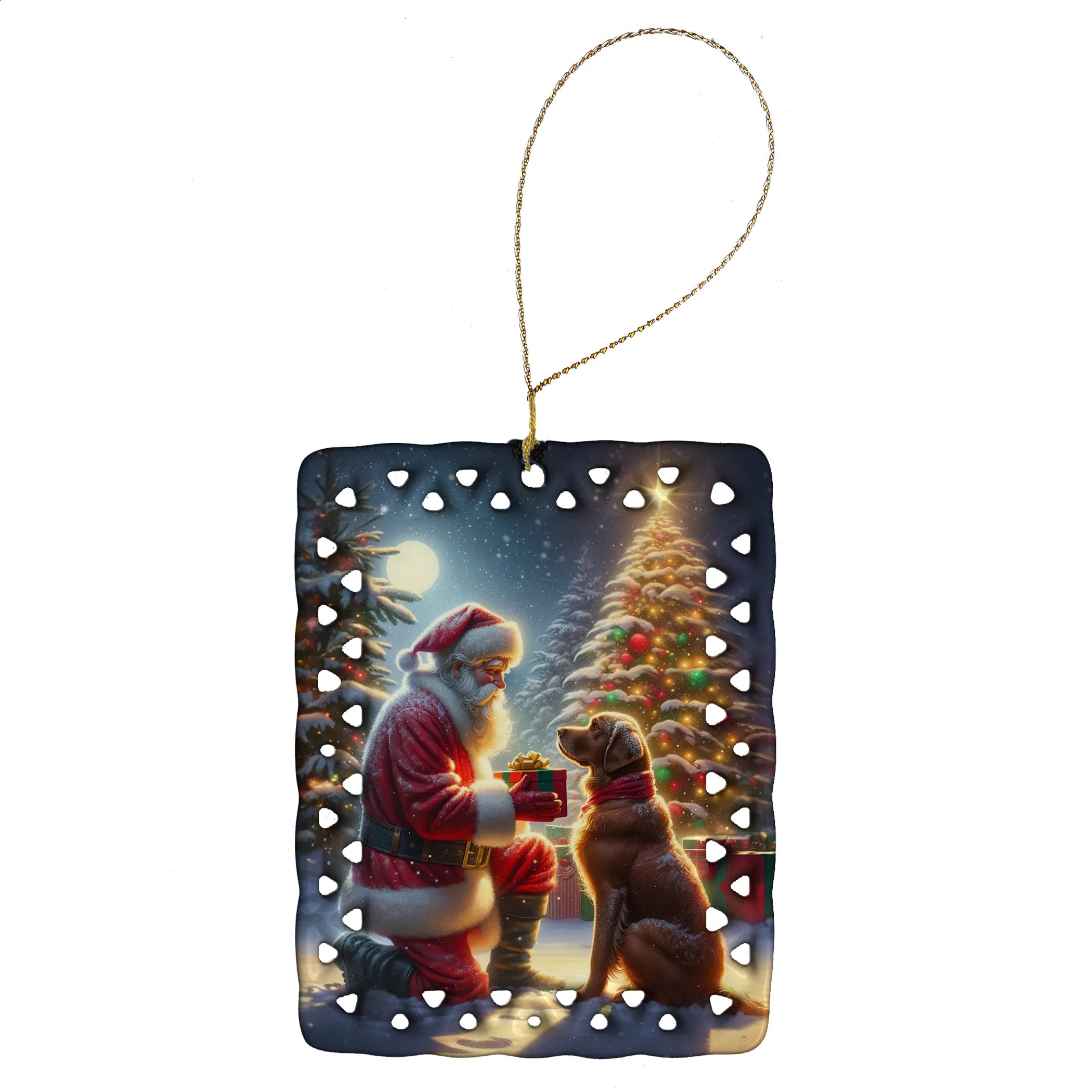 Moments with Santa Porcelain Ornament