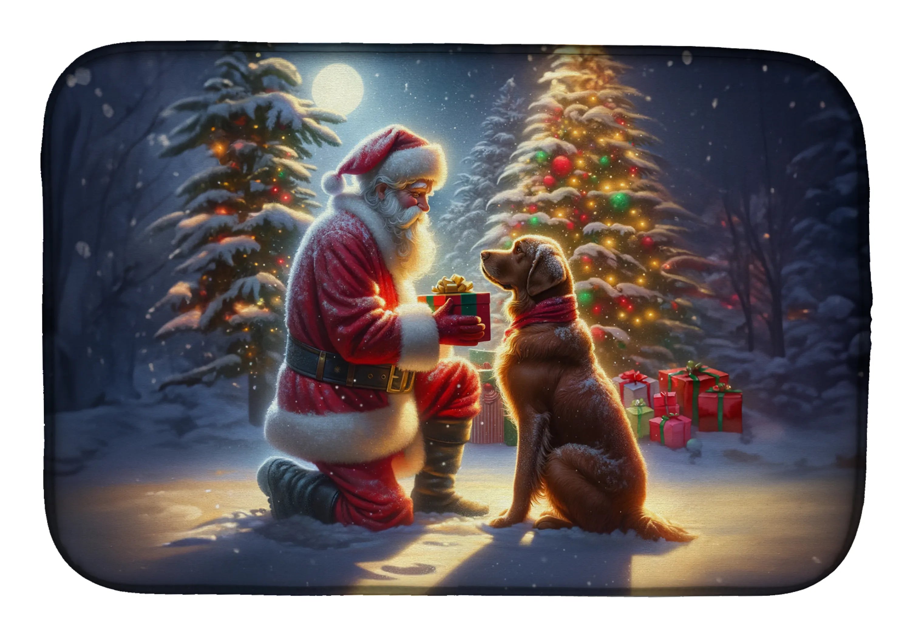 Moments with Santa Dish Drying Mat - Size: 14  X 21" | Pack Of: 1 | Collection name: Moments with santa