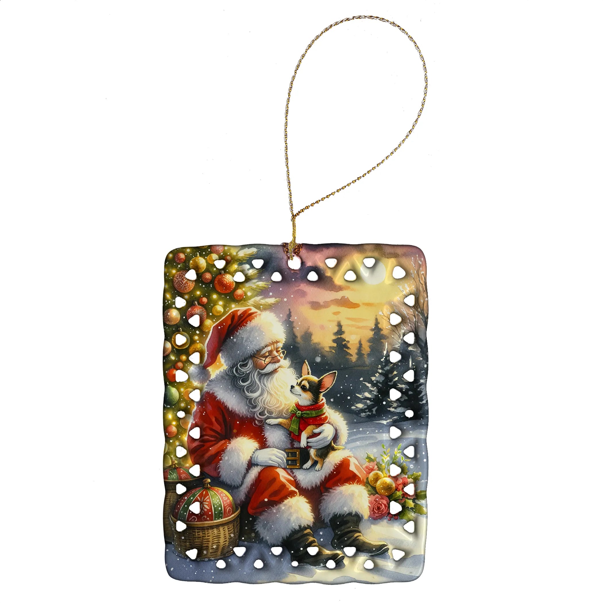 Moments with Santa Porcelain Ornament