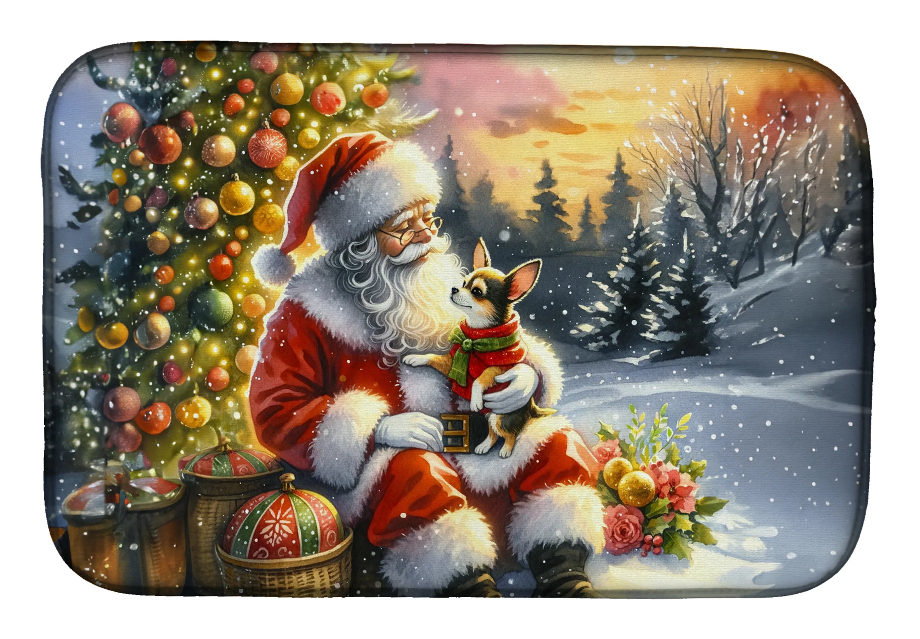 Moments with Santa Dish Drying Mat - Size: 14  X 21" | Pack Of: 1 | Collection name: Moments with santa