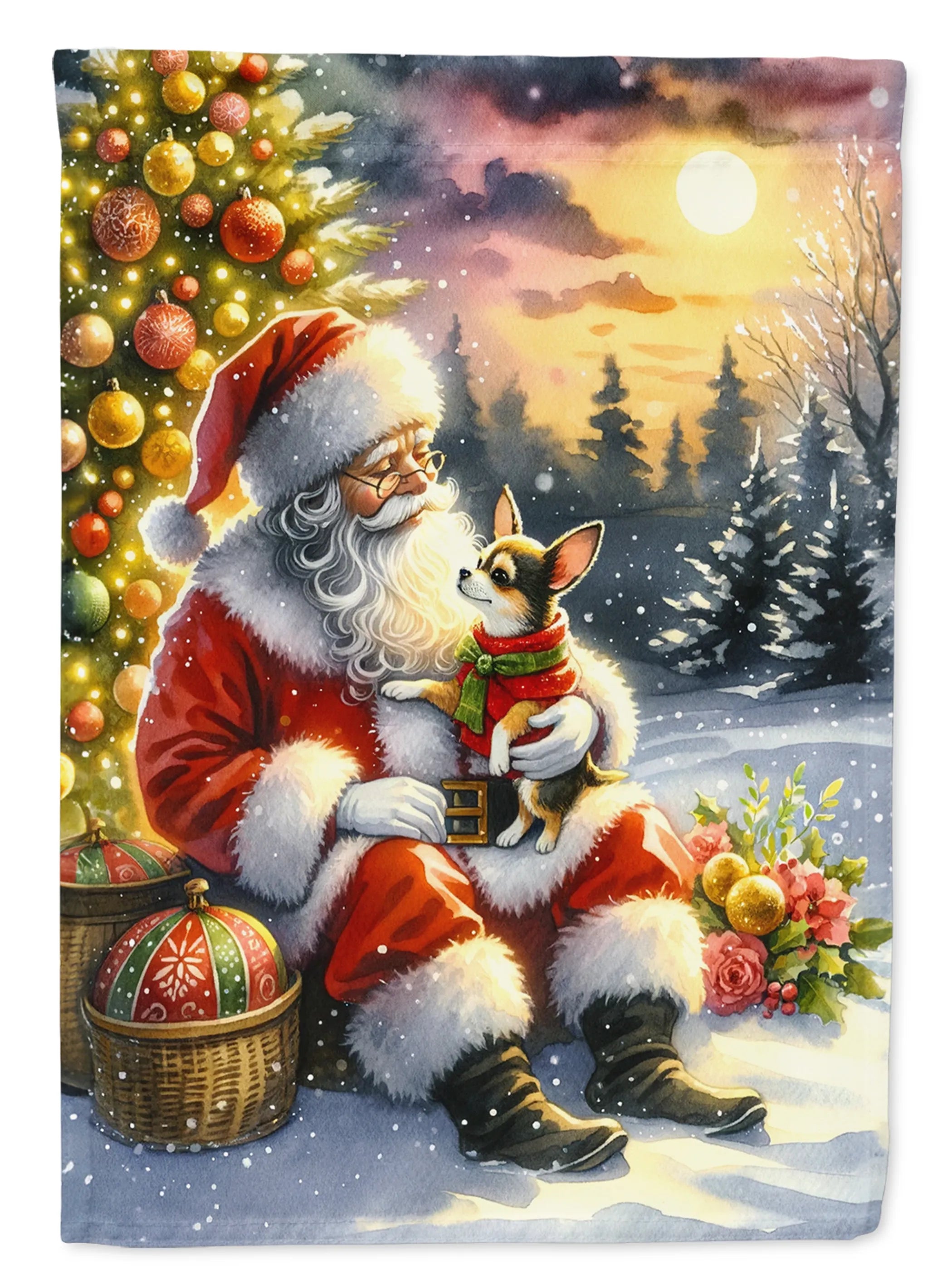 Moments with Santa Decorative Flag - Size: GARDEN SIZE | Pack Of: 1 | Collection name: Moments with santa