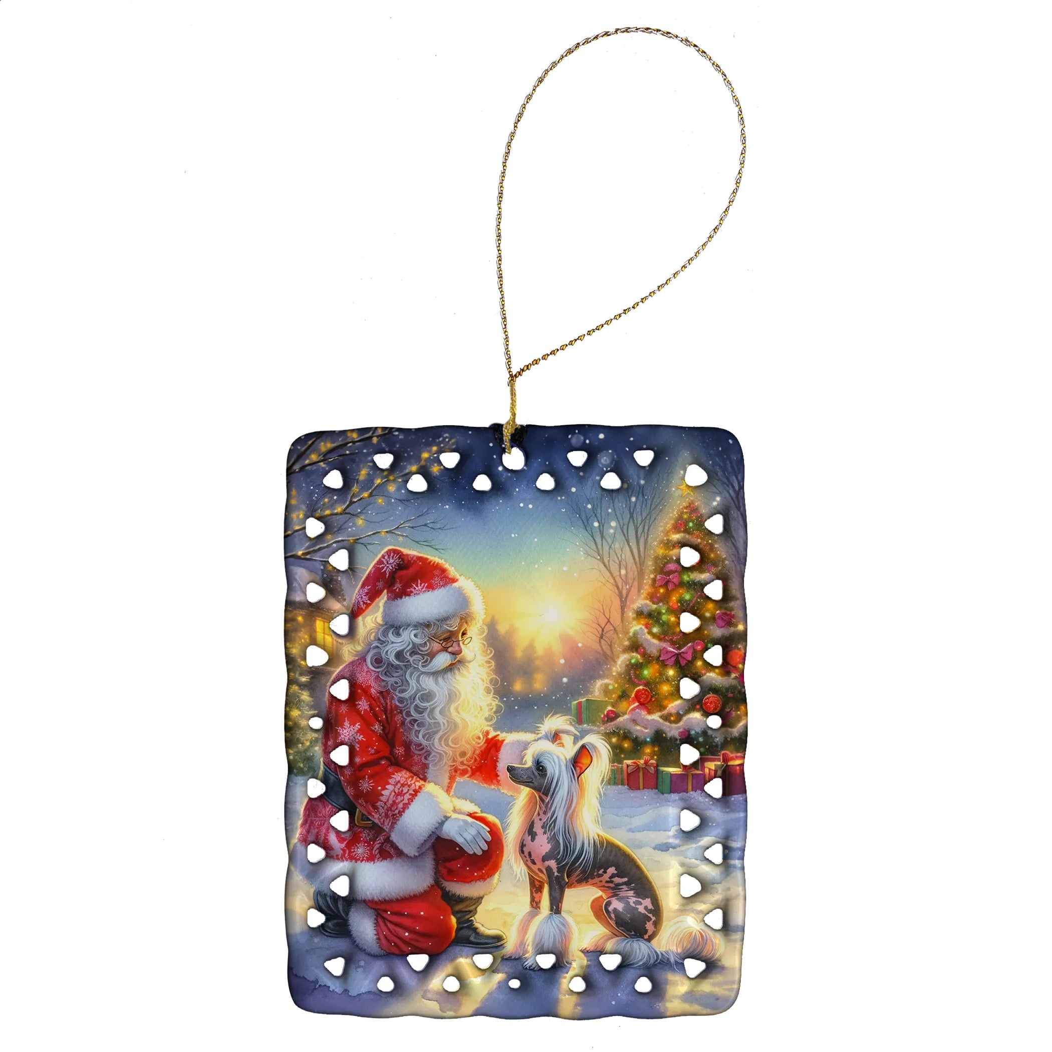 Moments with Santa Porcelain Ornament