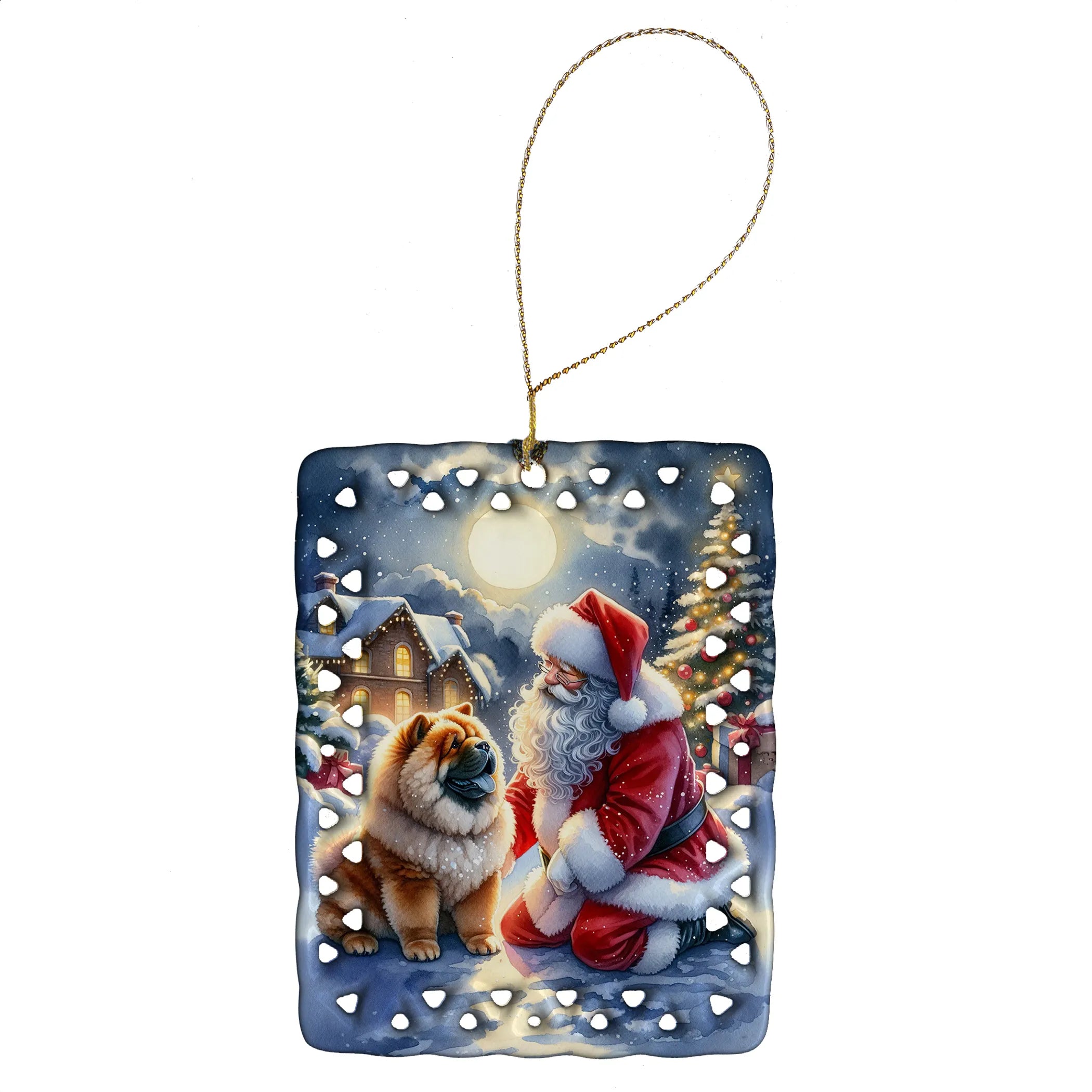 Moments with Santa Porcelain Ornament