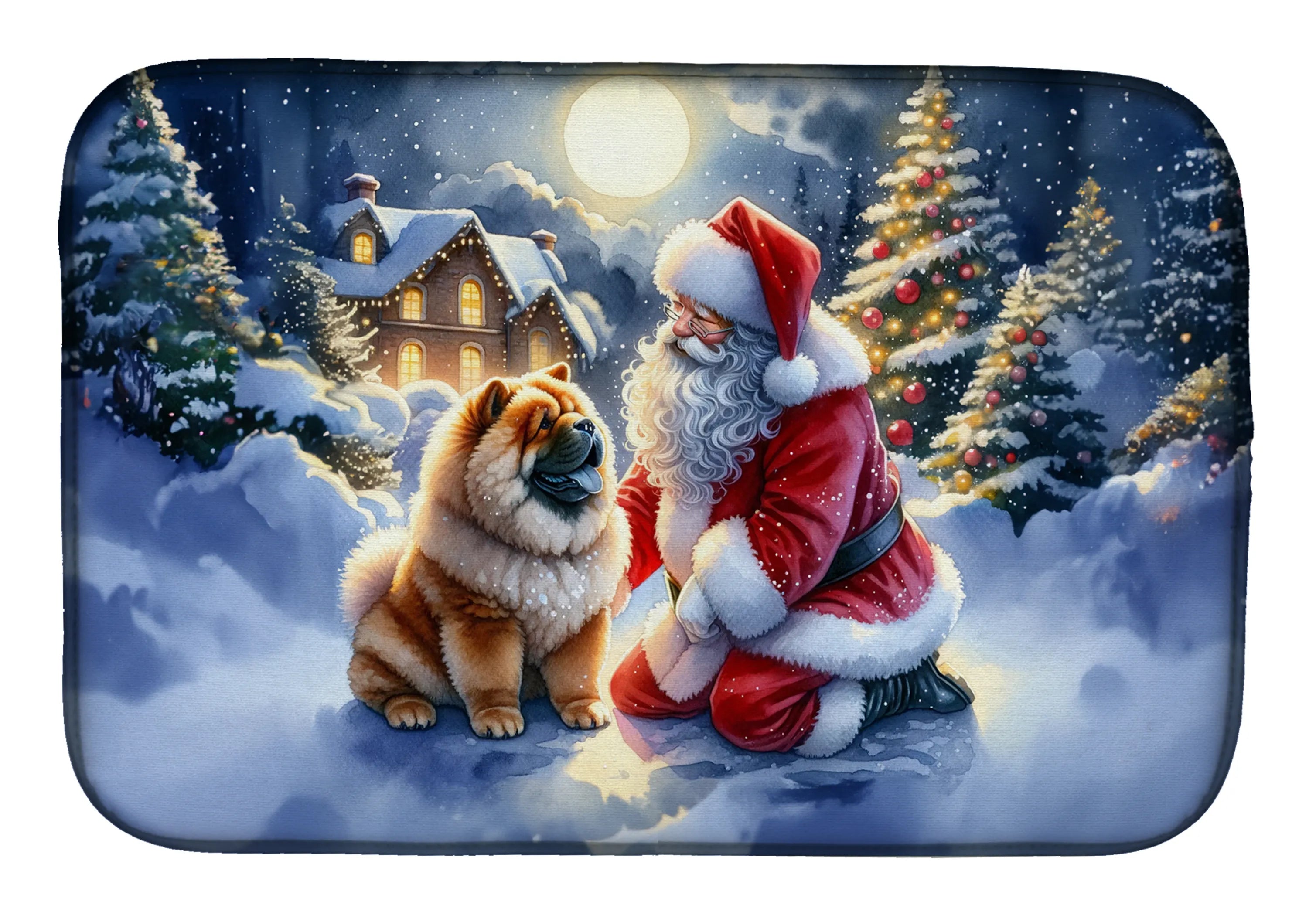 Moments with Santa Dish Drying Mat - Size: 14  X 21" | Pack Of: 1 | Collection name: Moments with santa