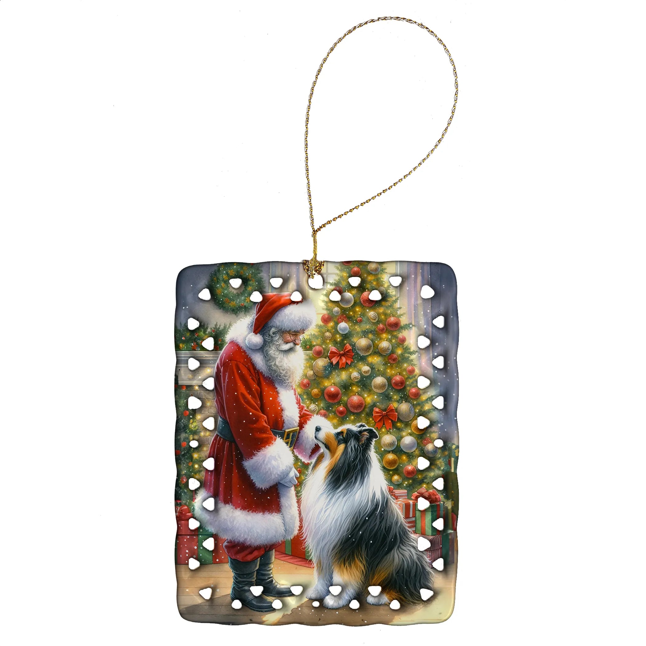 Moments with Santa Porcelain Ornament