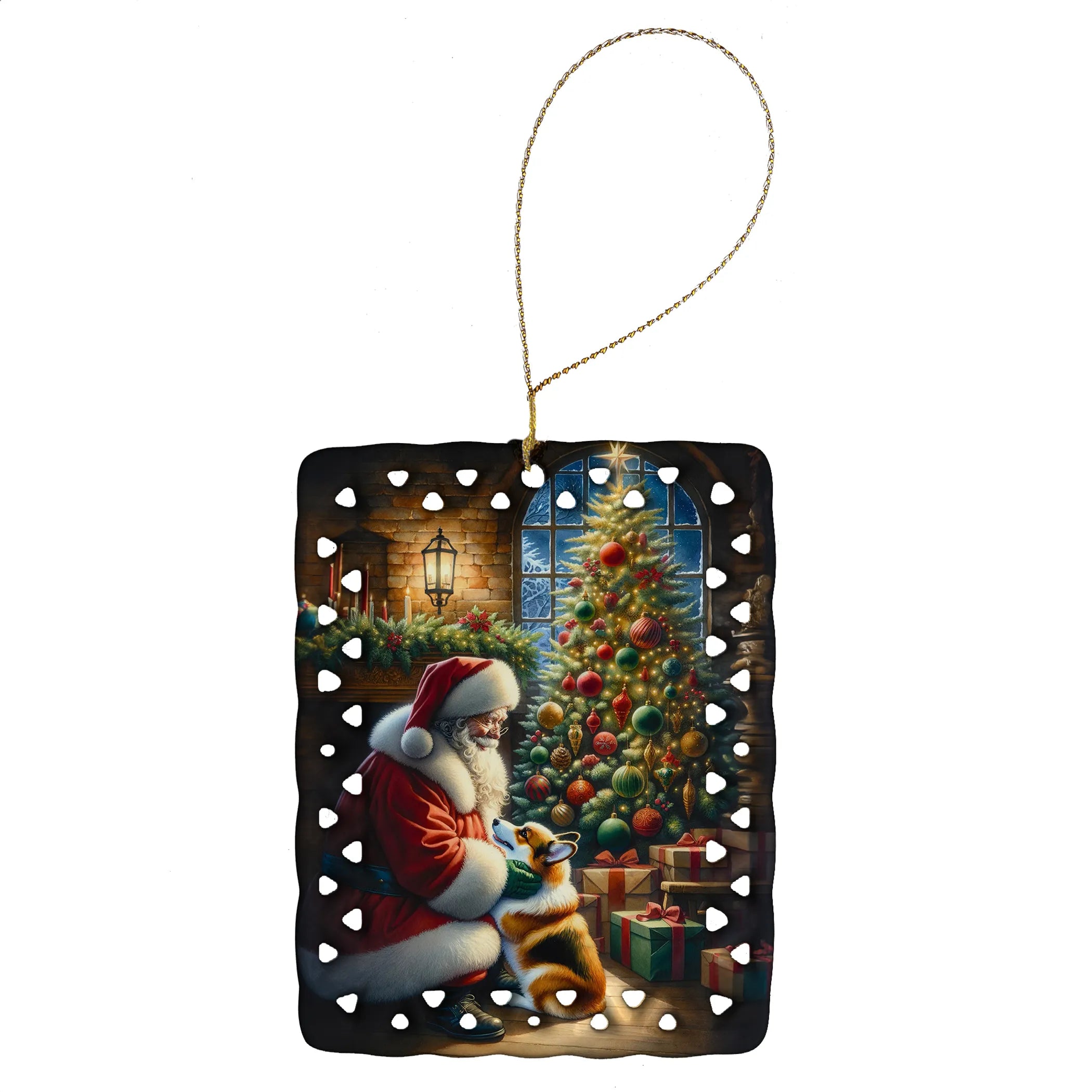Moments with Santa Porcelain Ornament